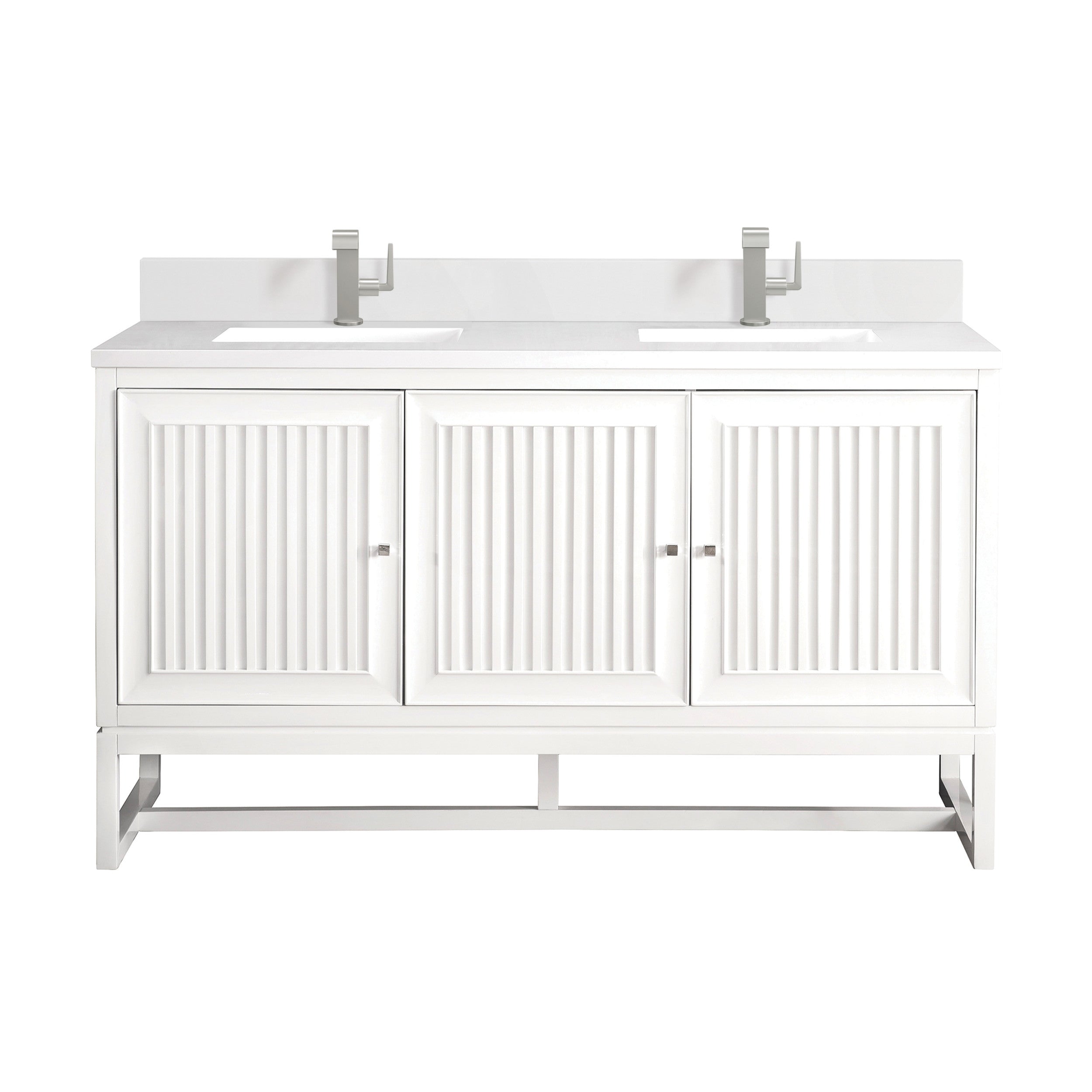 Glossy White / White Zeus - 1 Faucet Hole