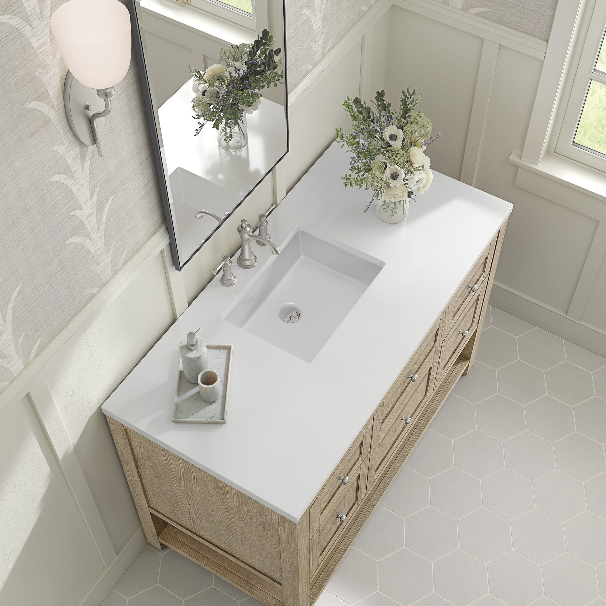 Whitewashed Oak / No Countertop