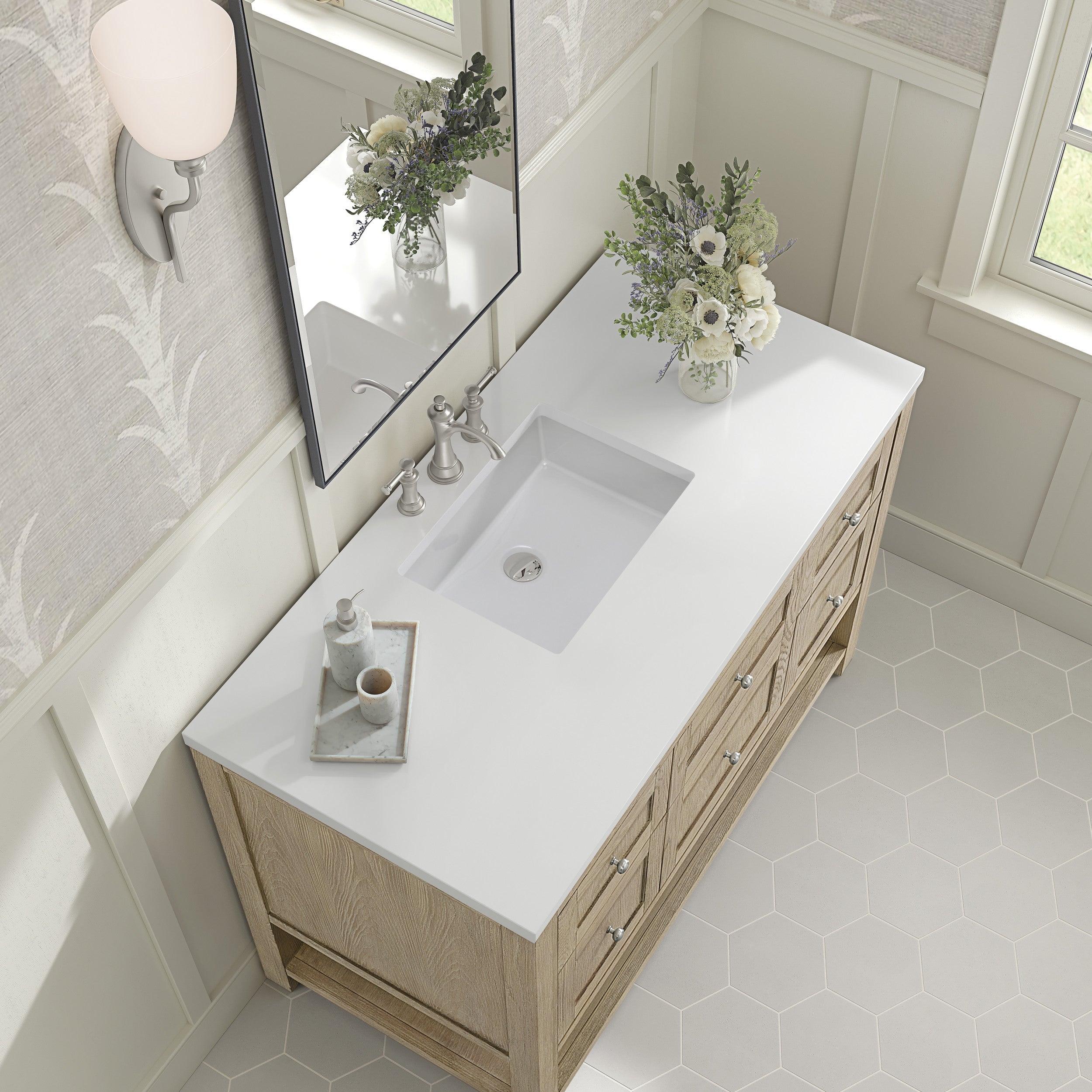 Whitewashed Oak / No Countertop