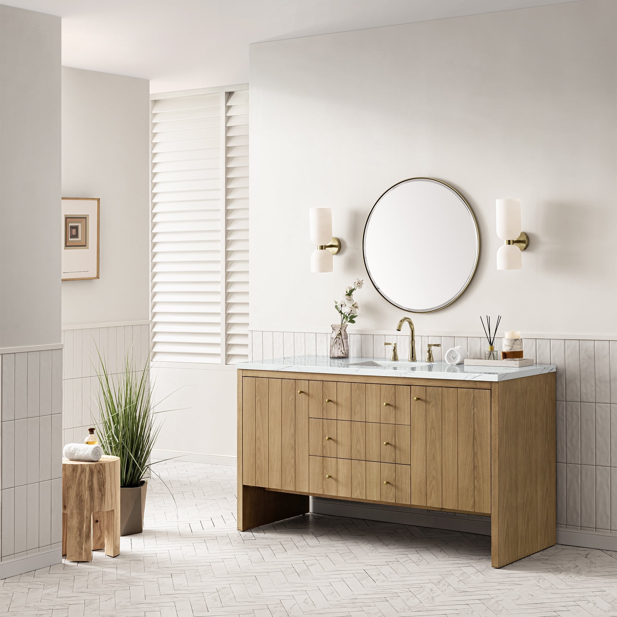Light Natural Oak / Ethereal Noctis - 3 Faucet Holes