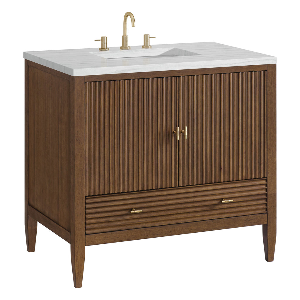 Mid-Century Walnut / Arctic Fall - 3 Faucet Holes
