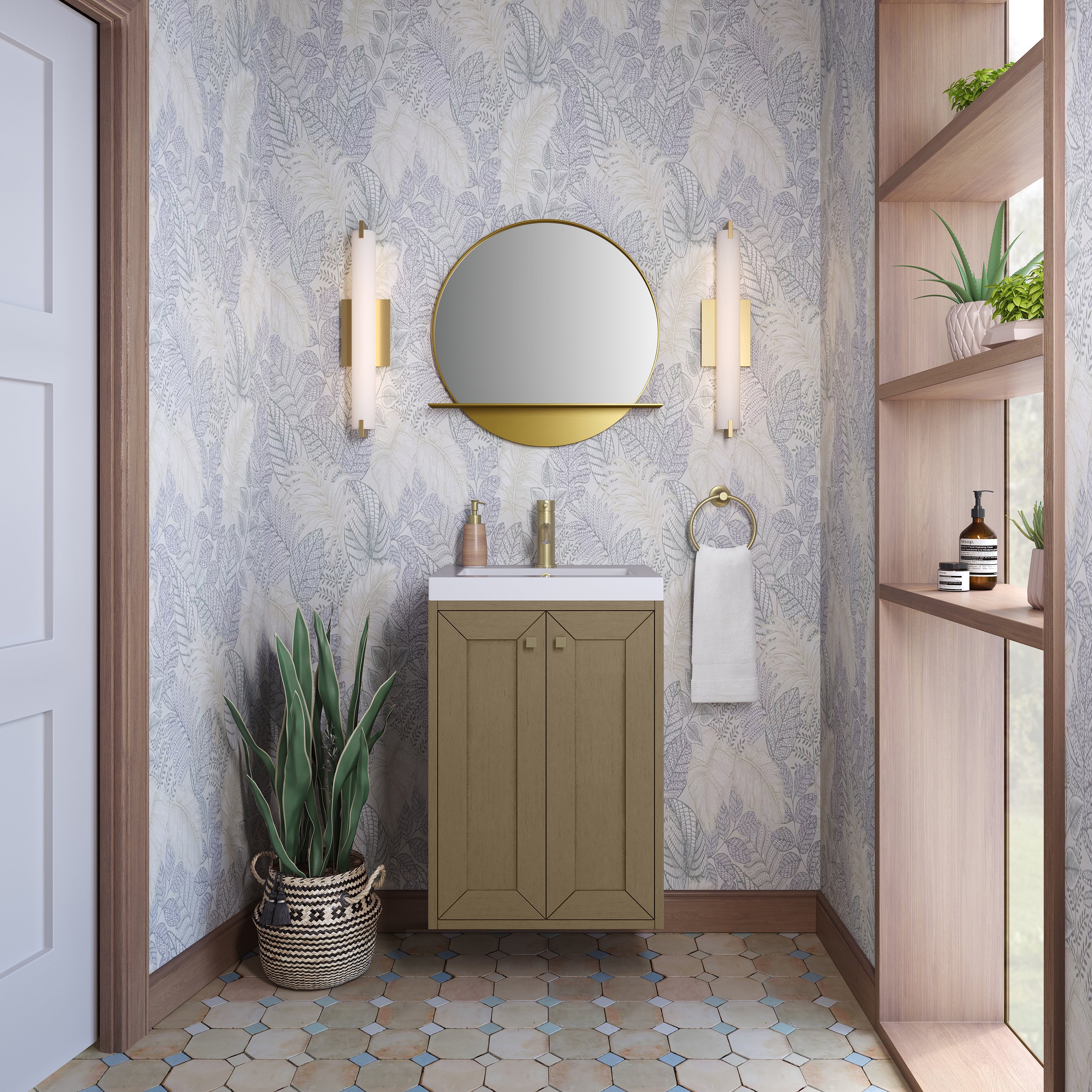 Walnut Whisper / Champagne Brass