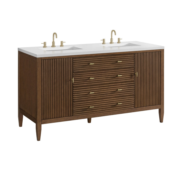 Mid-Century Walnut / White Zeus - 3 Faucet Holes