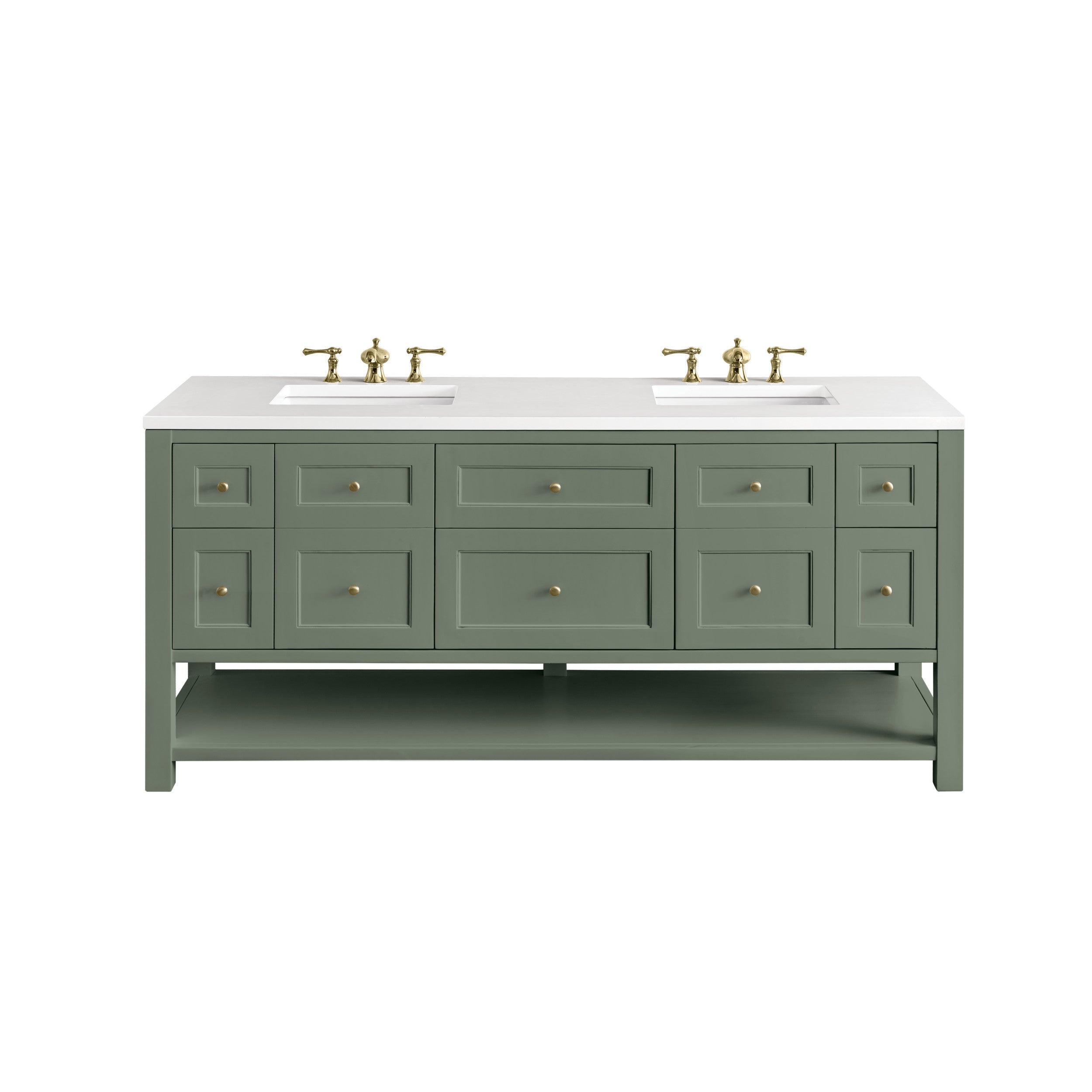 Smokey Celadon / White Zeus - 3 Faucet Holes