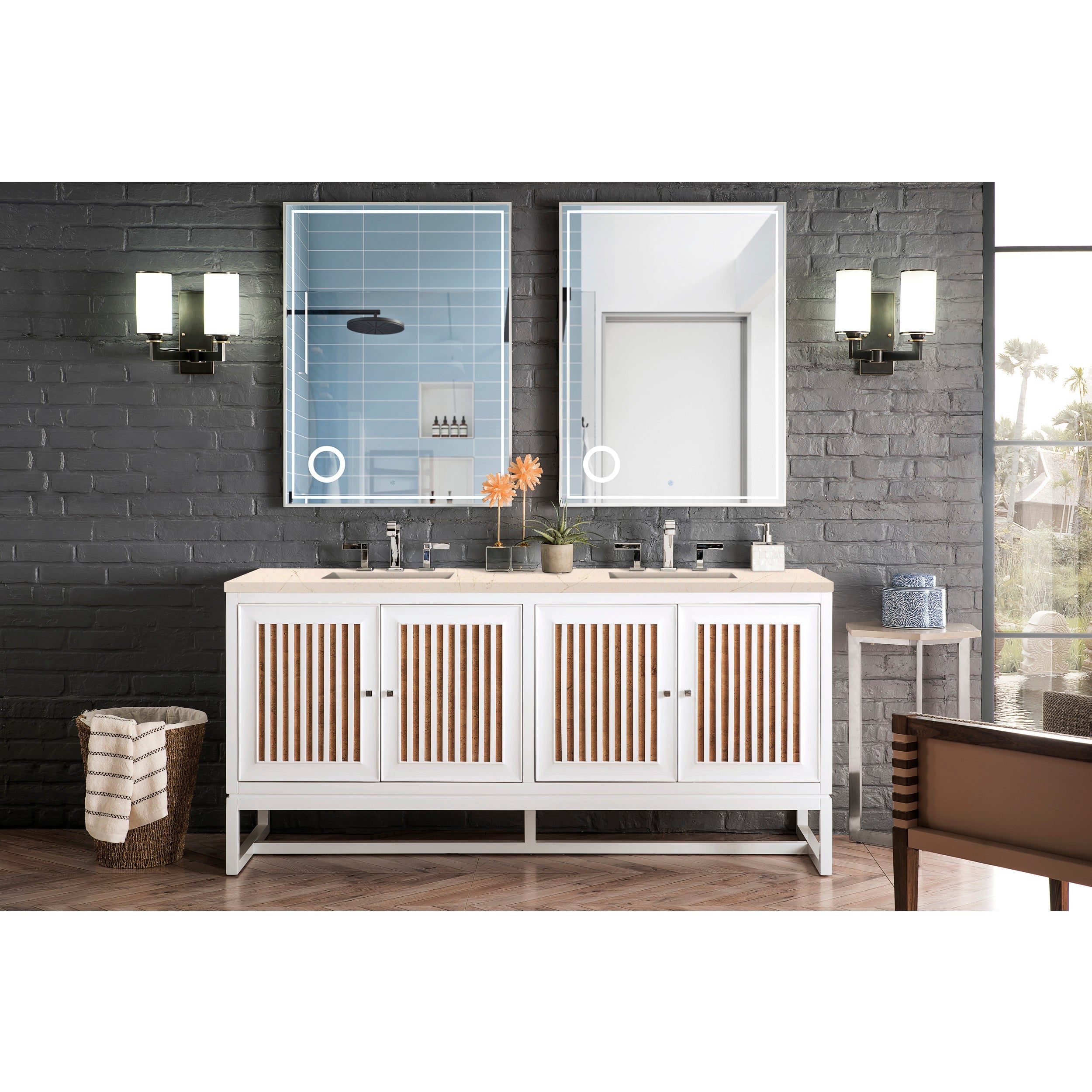 Glossy White / Eternal Marfil - 3 Faucet Holes
