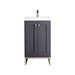 Mineral Gray / White Glossy / Brushed Nickel - 1 Faucet Hole
