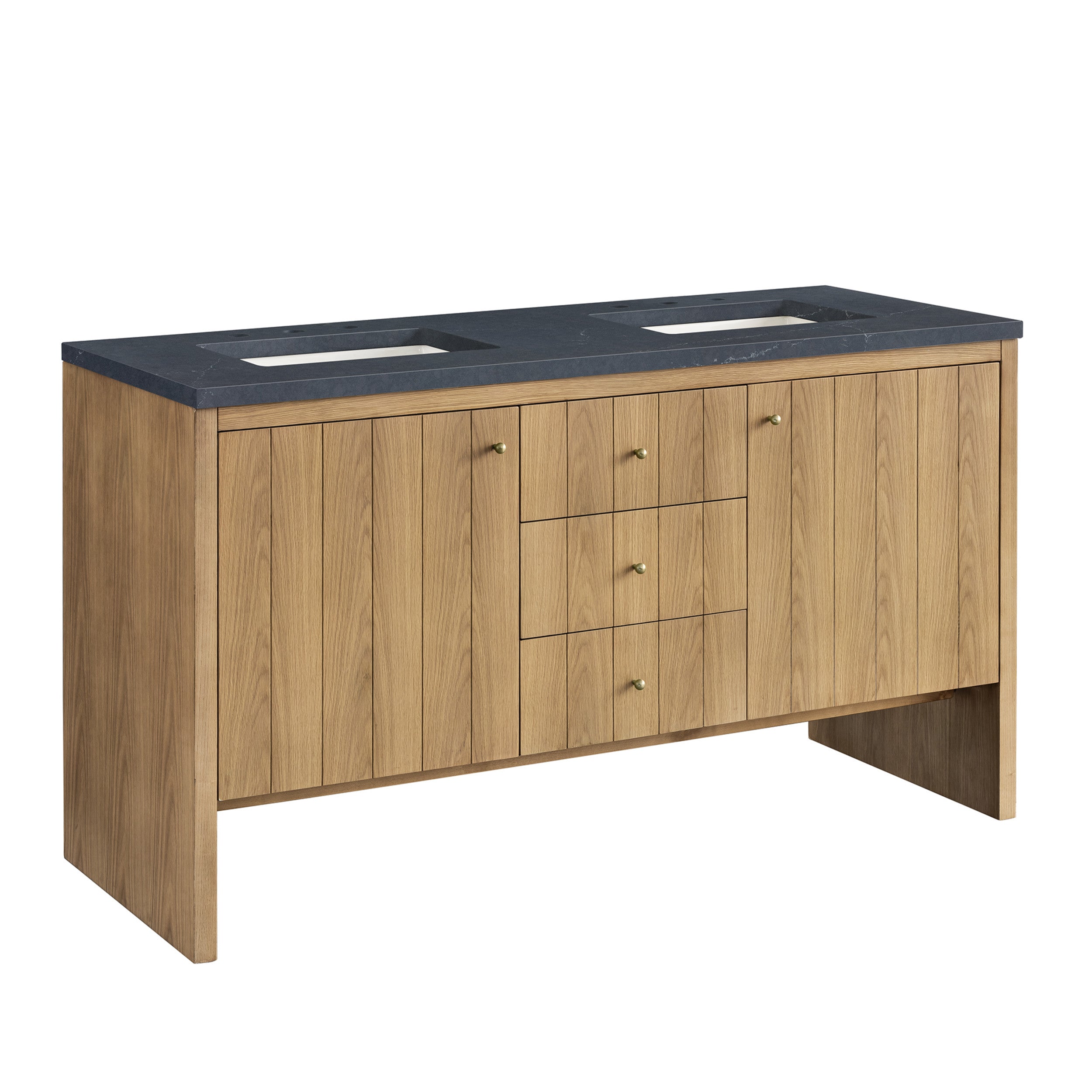 Light Natural Oak / Charcoal Soapstone - 3 Faucet Holes