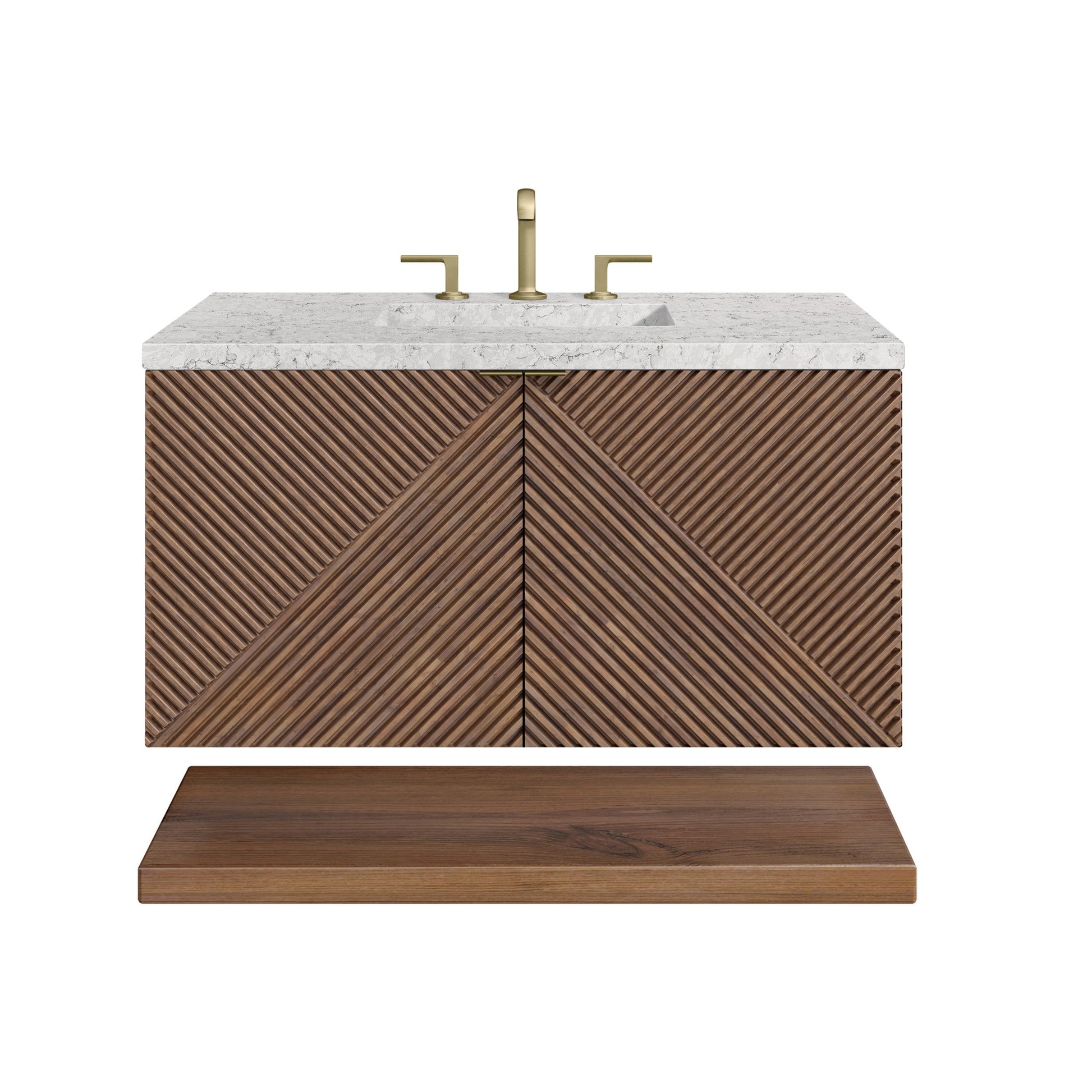 Chestnut / Eternal Jasmine Pearl - 3 Faucet Holes