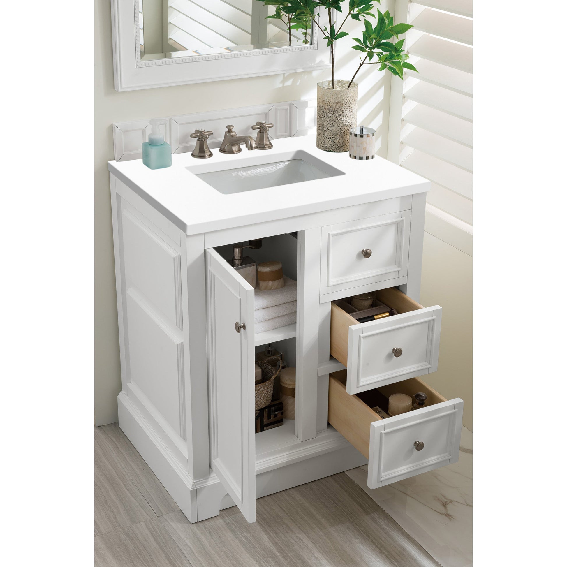 Bright White / White Zeus - 3 Faucet Holes