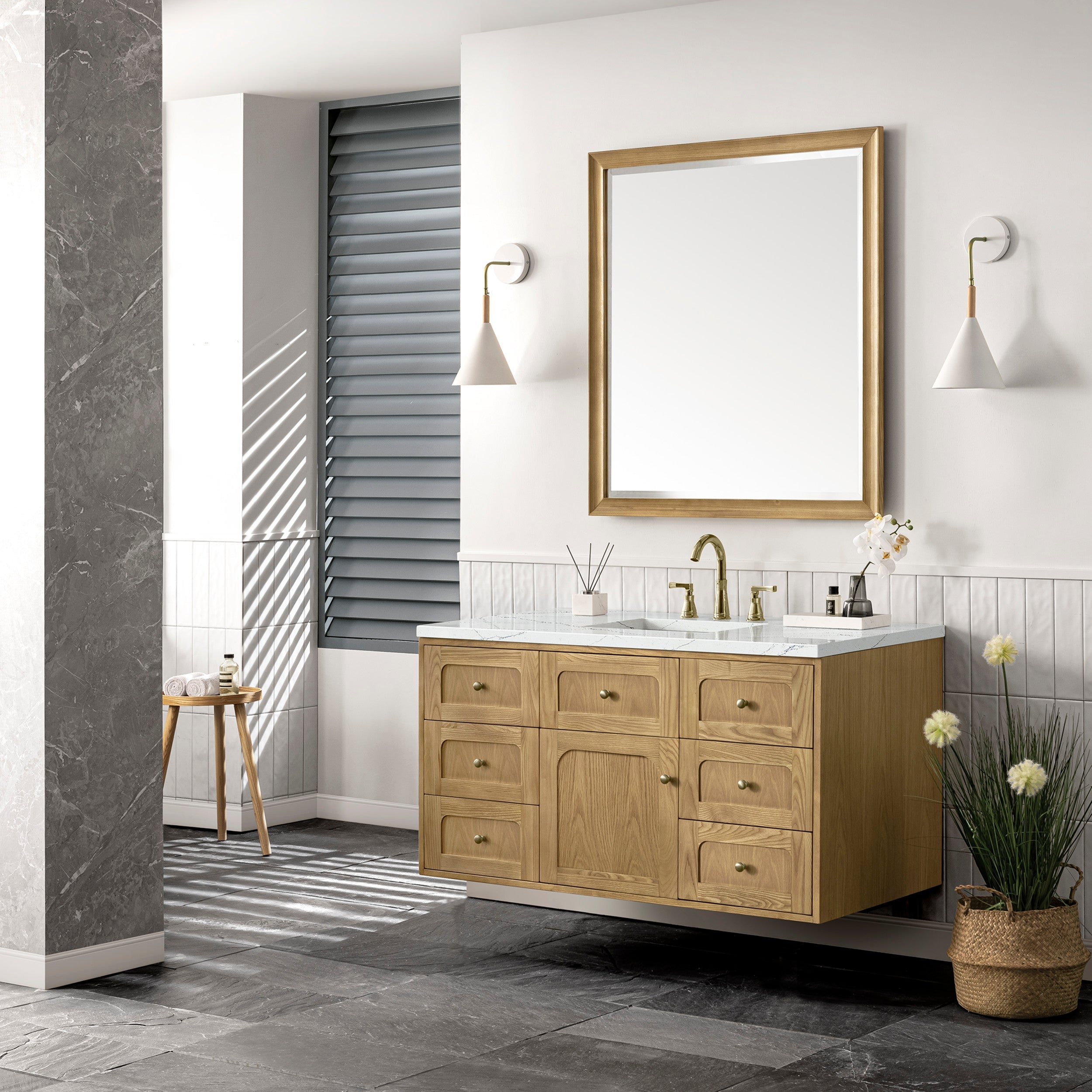 Light Natural Oak / Ethereal Noctis - 3 Faucet Holes
