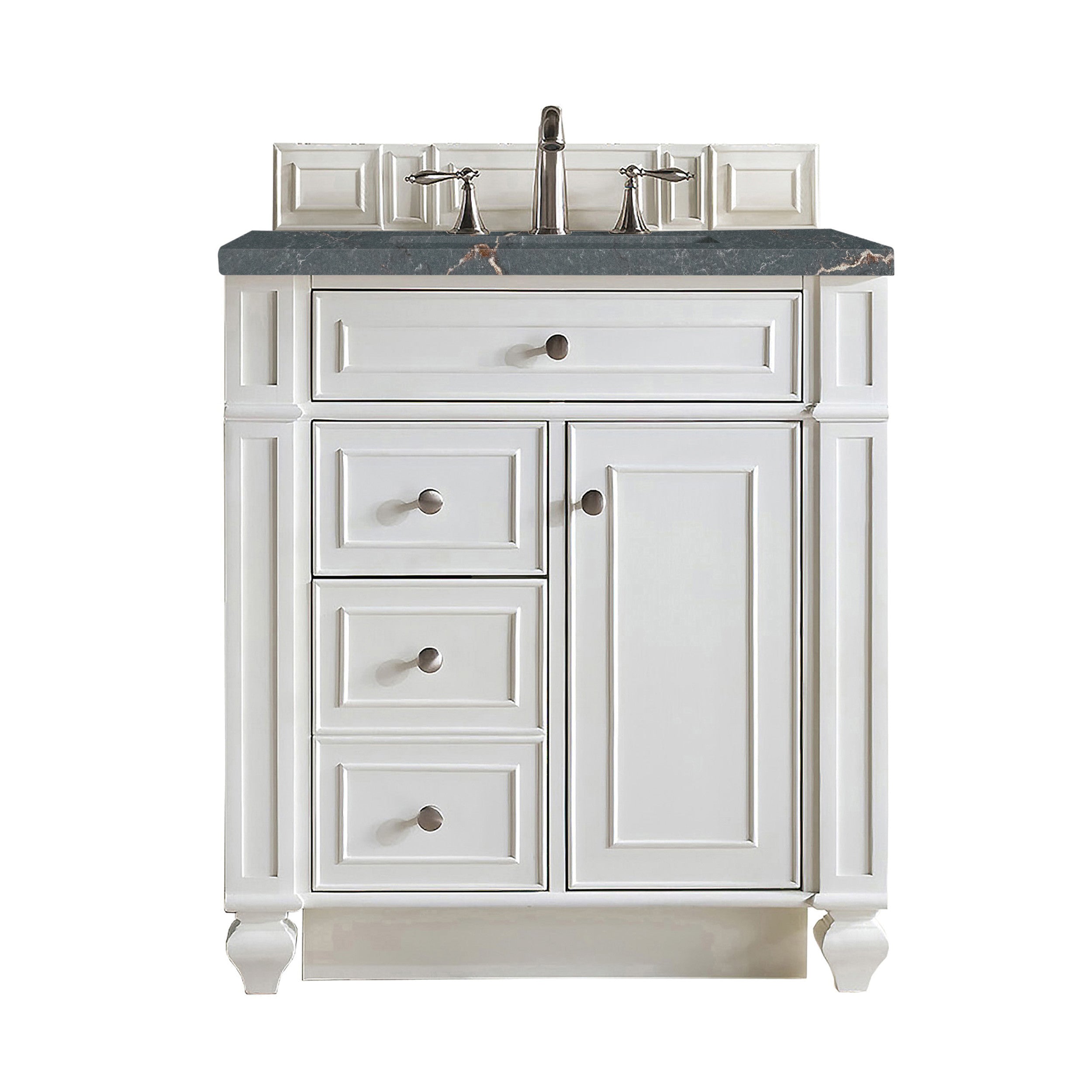Bright White / Parisien Bleu - 3 Faucet Holes