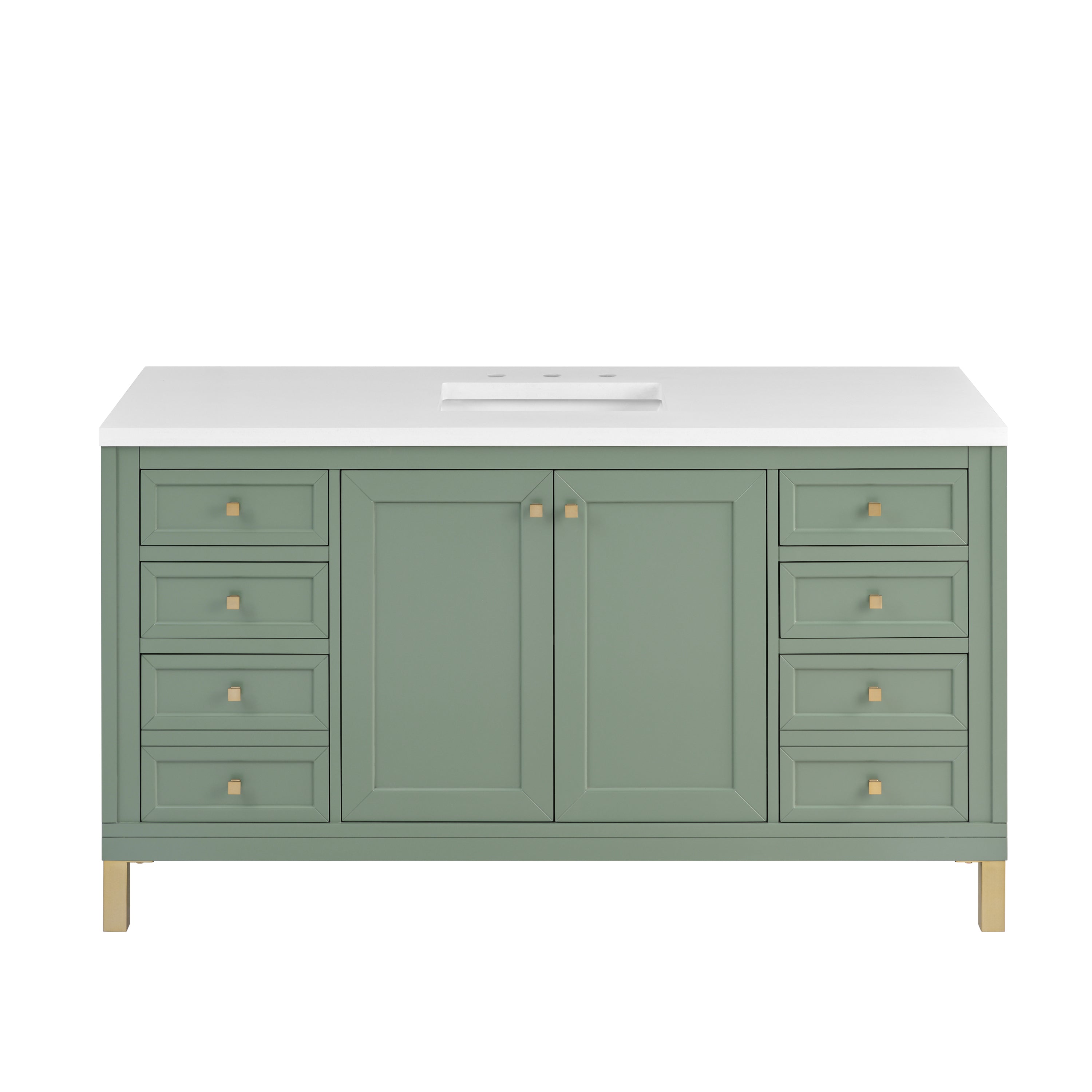 Smokey Celadon / White Zeus - 3 Faucet Holes