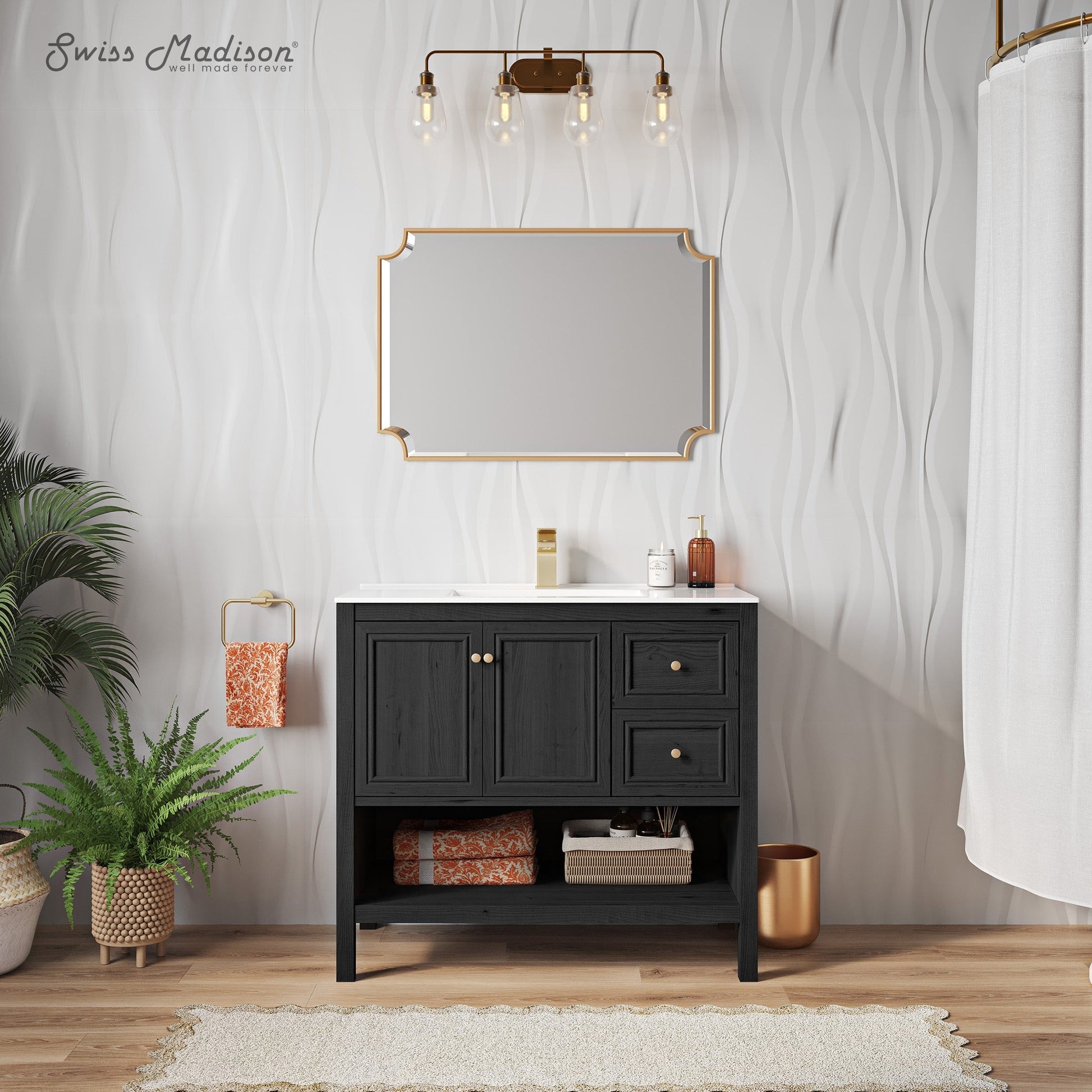Black Oak / White / 1-Hole