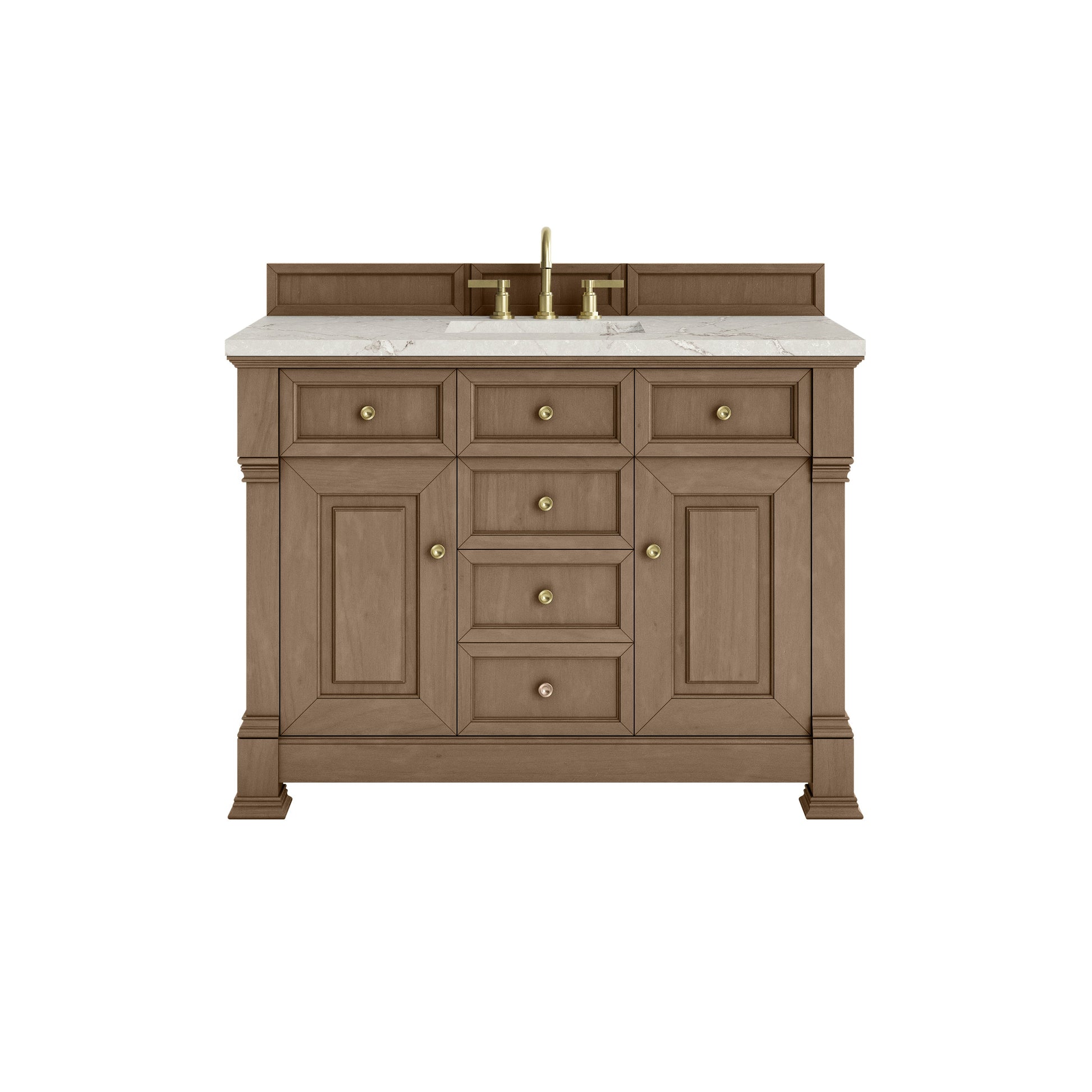 Pecan / Victorian Silver - 3 Faucet Holes