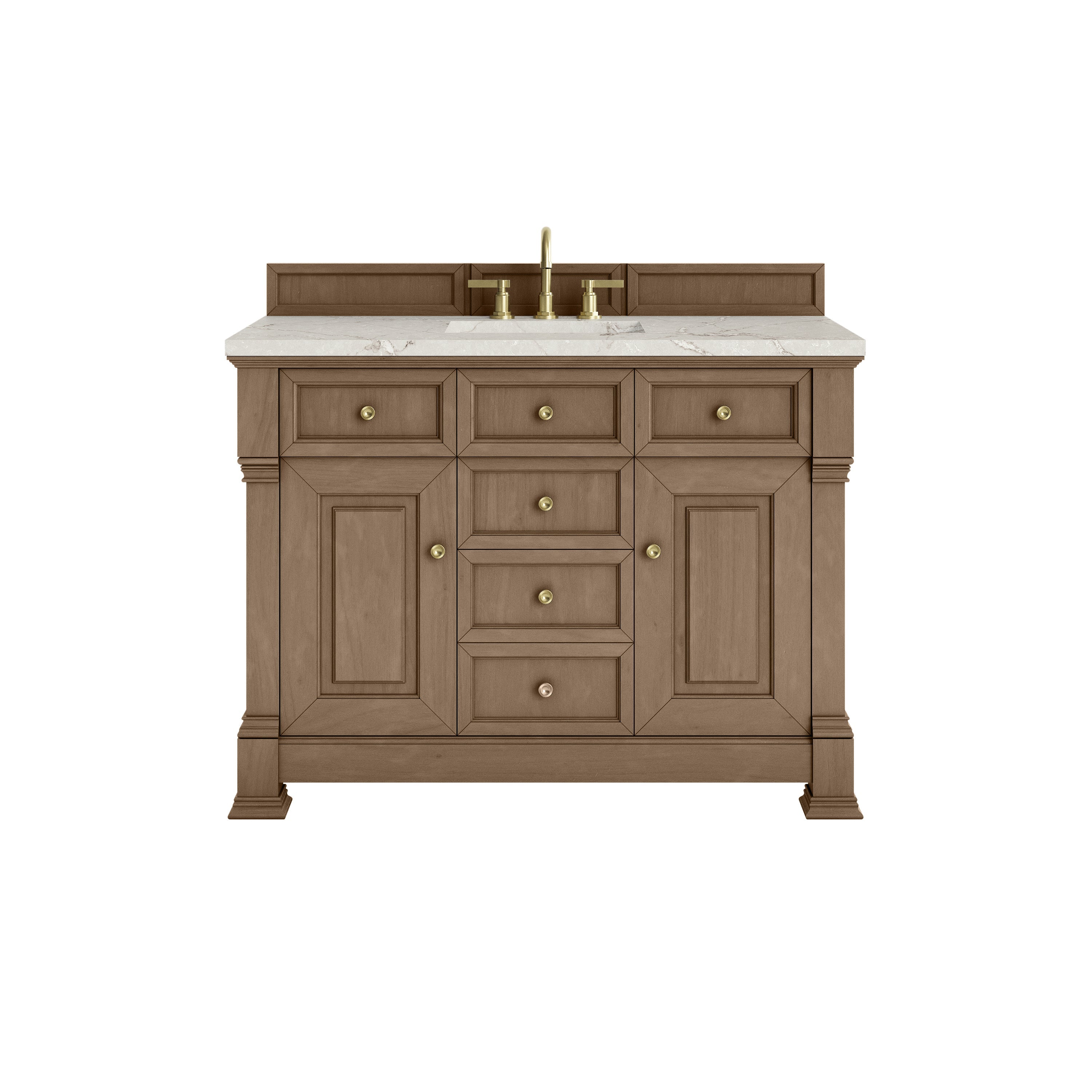 Pecan / Victorian Silver - 3 Faucet Holes