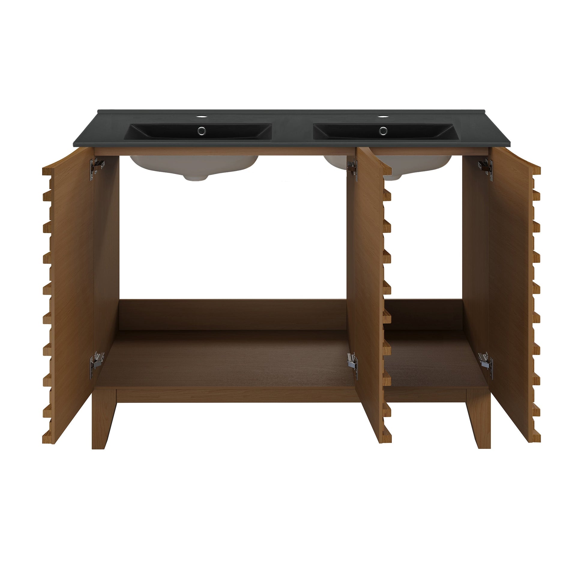Brown Oak / Matte Black / 1-Hole