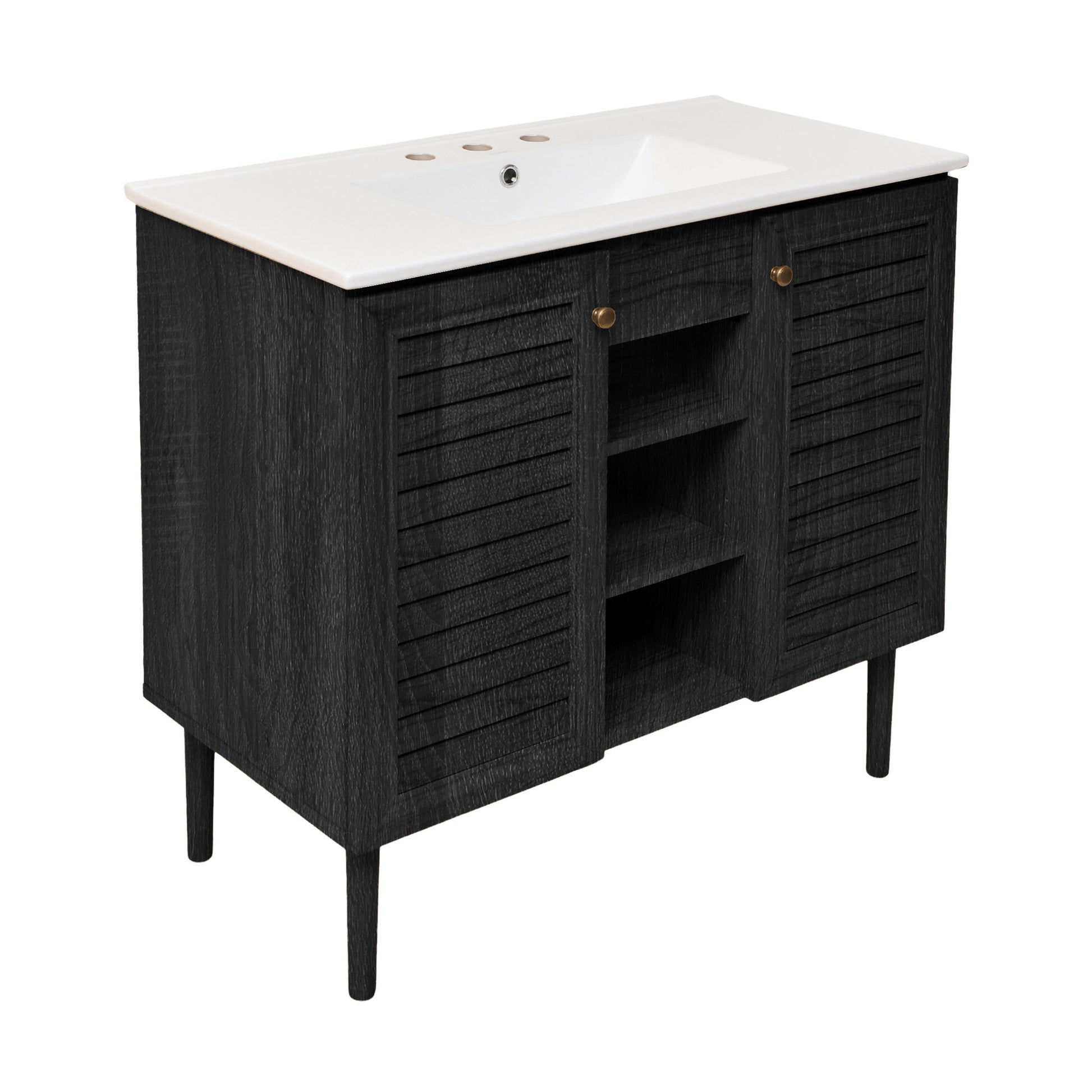 Black Oak / White / 3-Hole