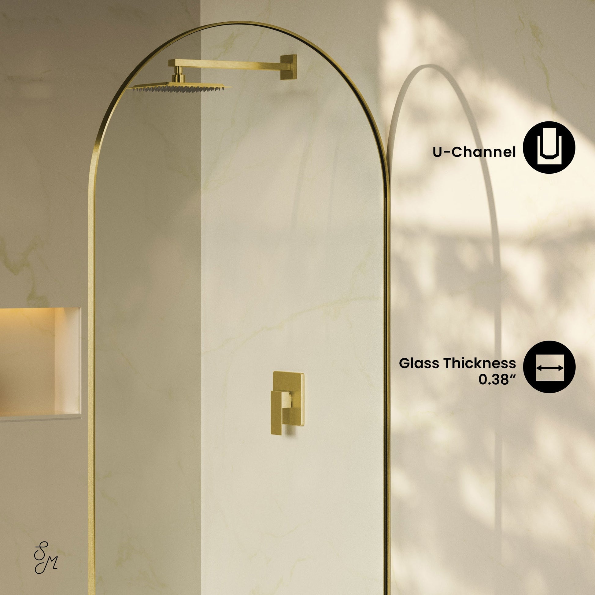 Brushed Gold / Shower Door