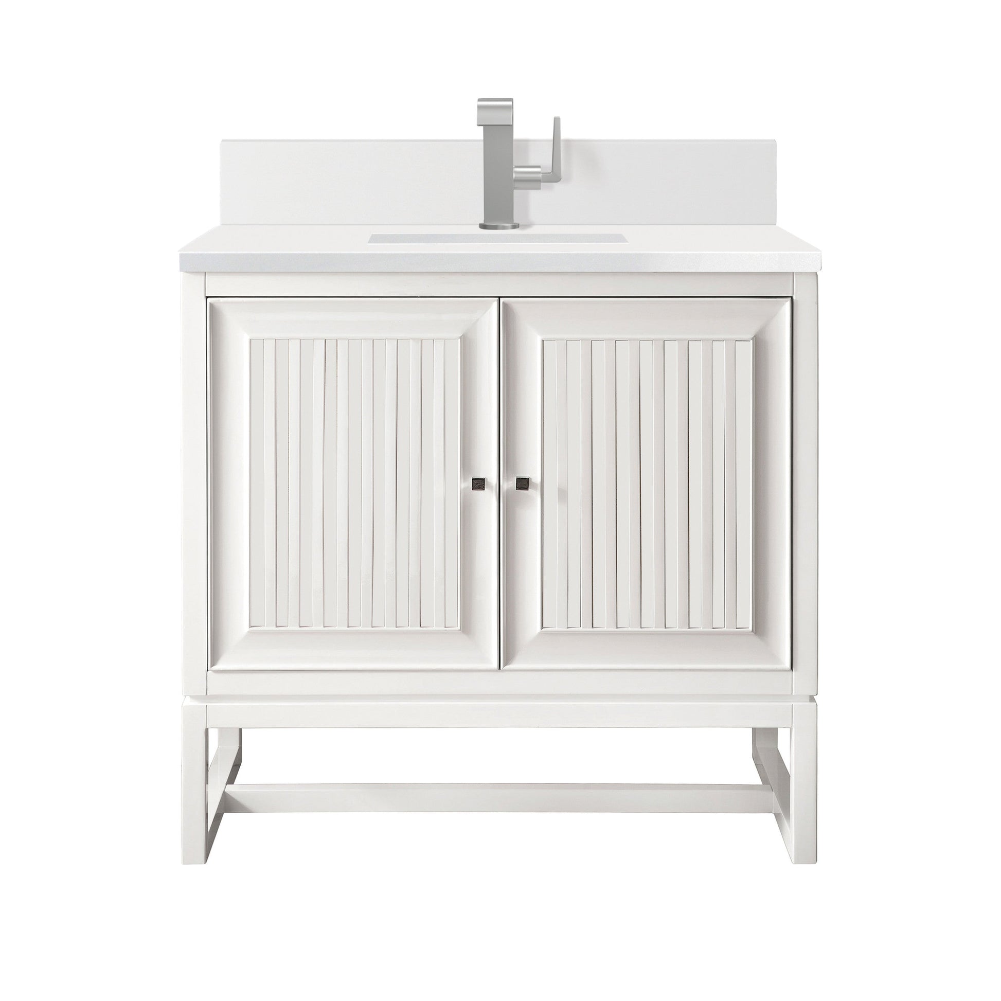 Glossy White / White Zeus - 1 Faucet Hole