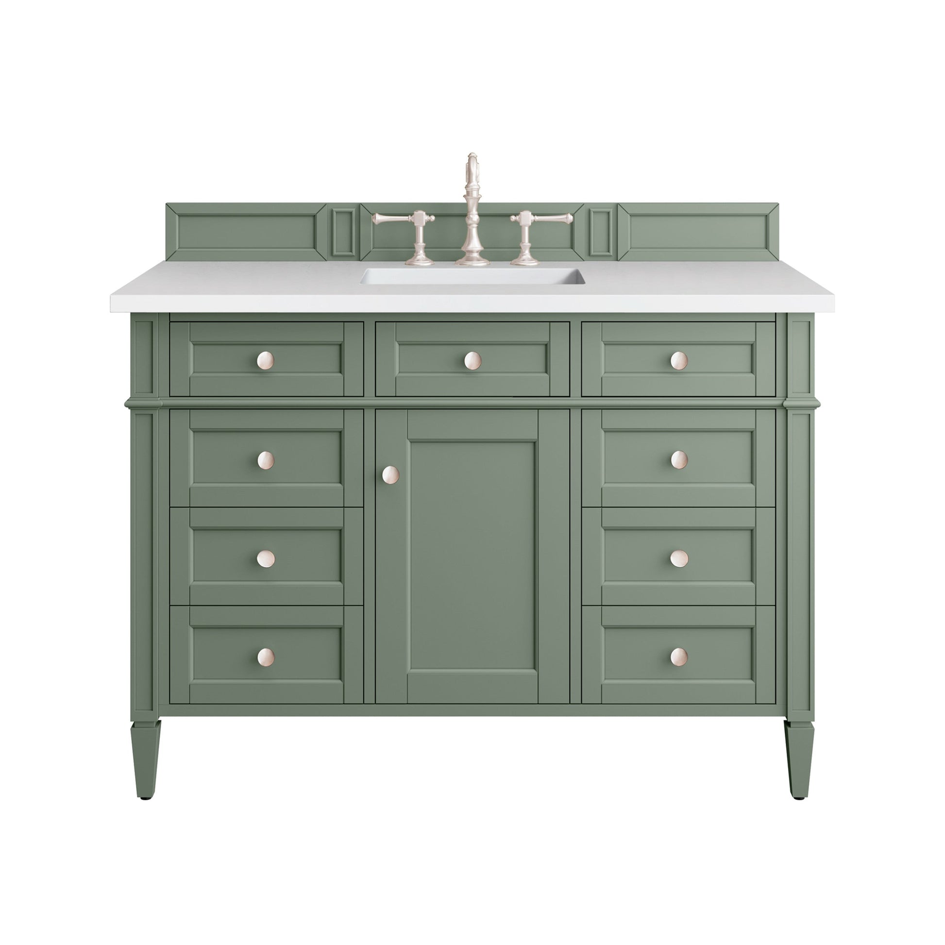 Smokey Celadon / White Zeus - 3 Faucet Holes