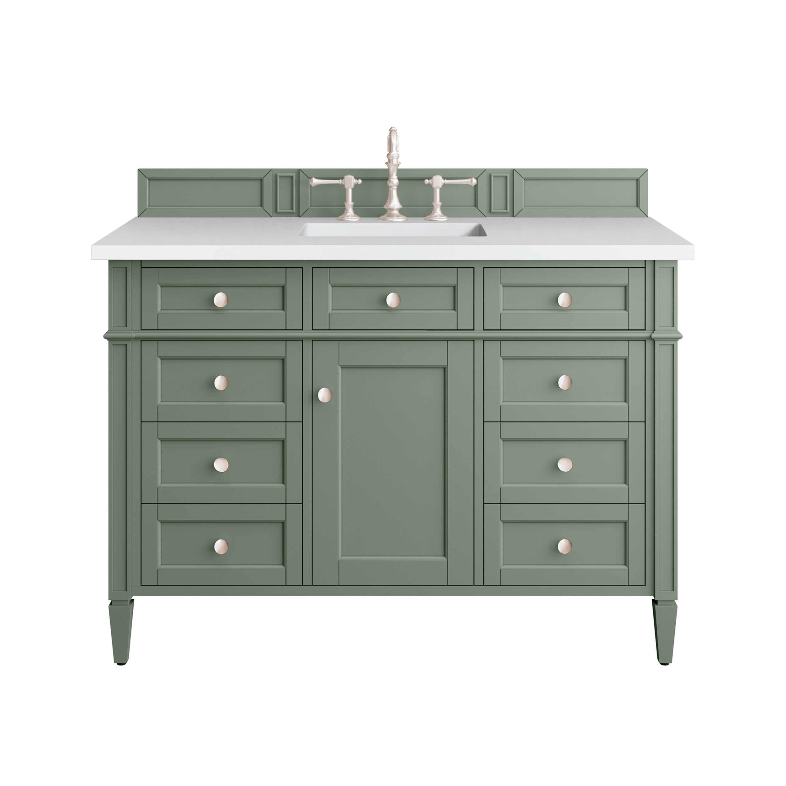 Smokey Celadon / White Zeus - 3 Faucet Holes