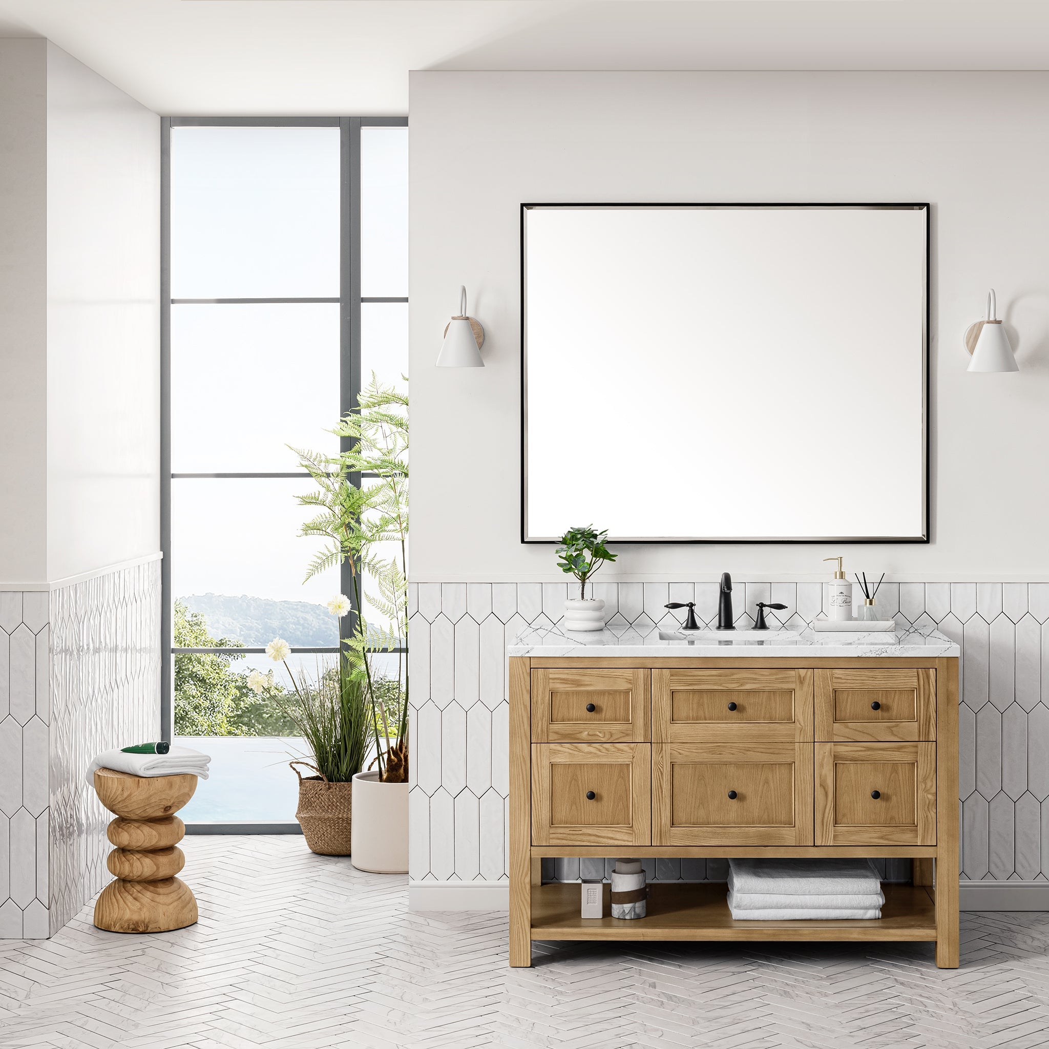 Light Natural Oak / Ethereal Noctis - 3 Faucet Holes