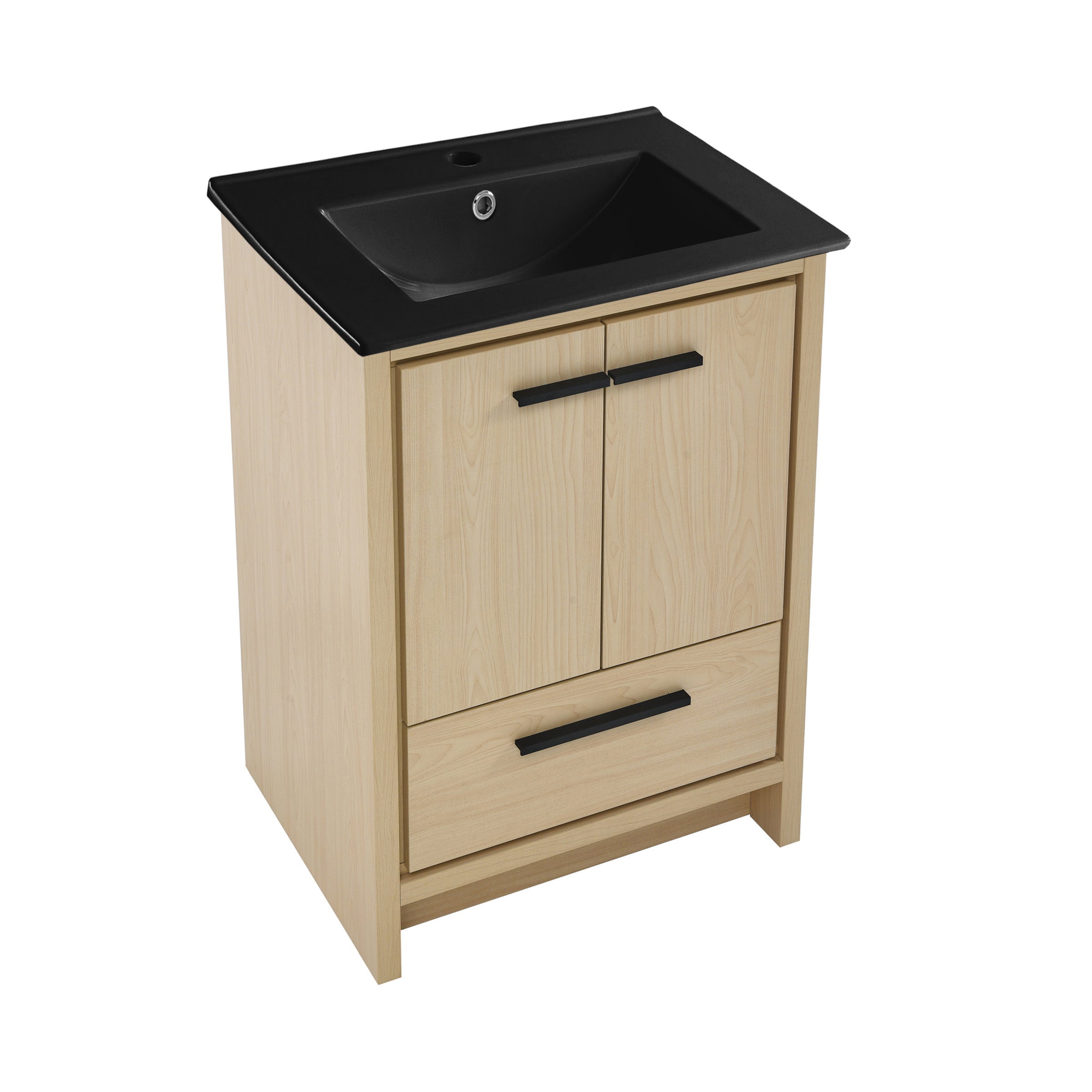 Natural Oak / Matte Black / 1-Hole