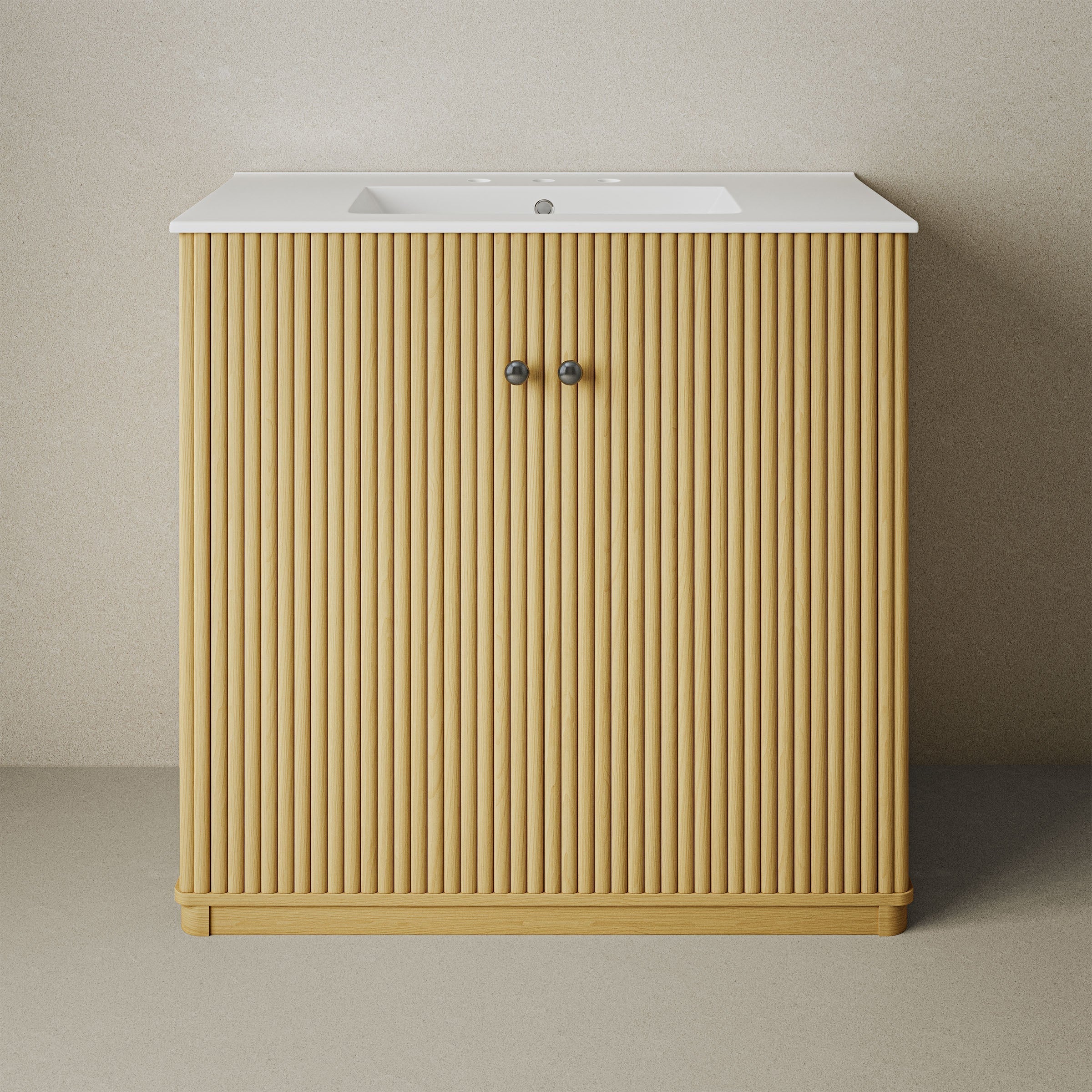 Natural Oak / White / 3-Hole