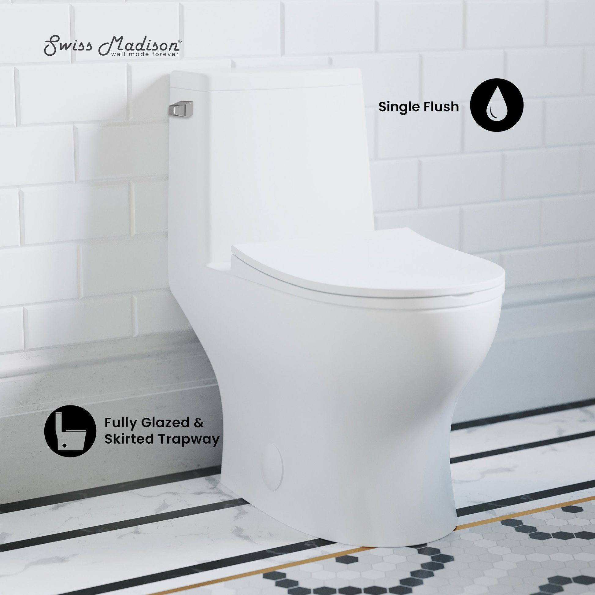 Glossy White / Single - Left