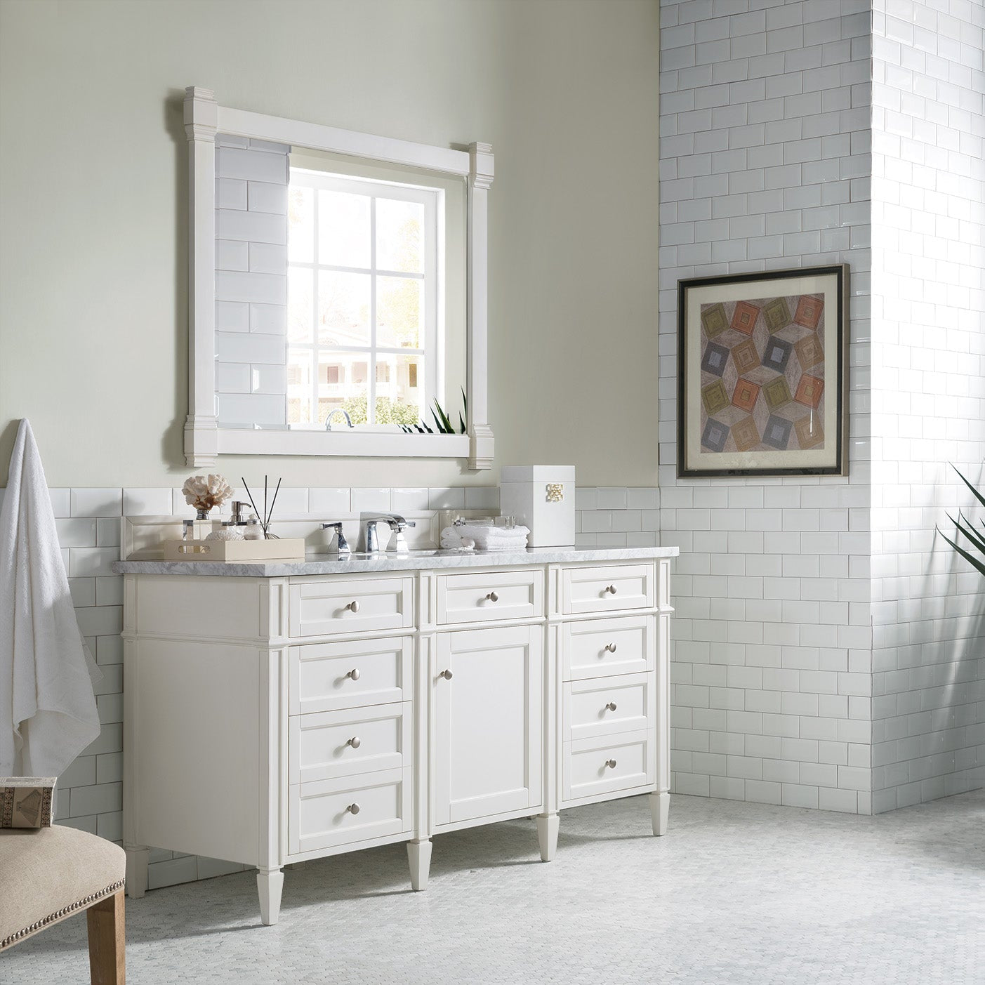 Bright White / Carrara White - 3 Faucet Holes