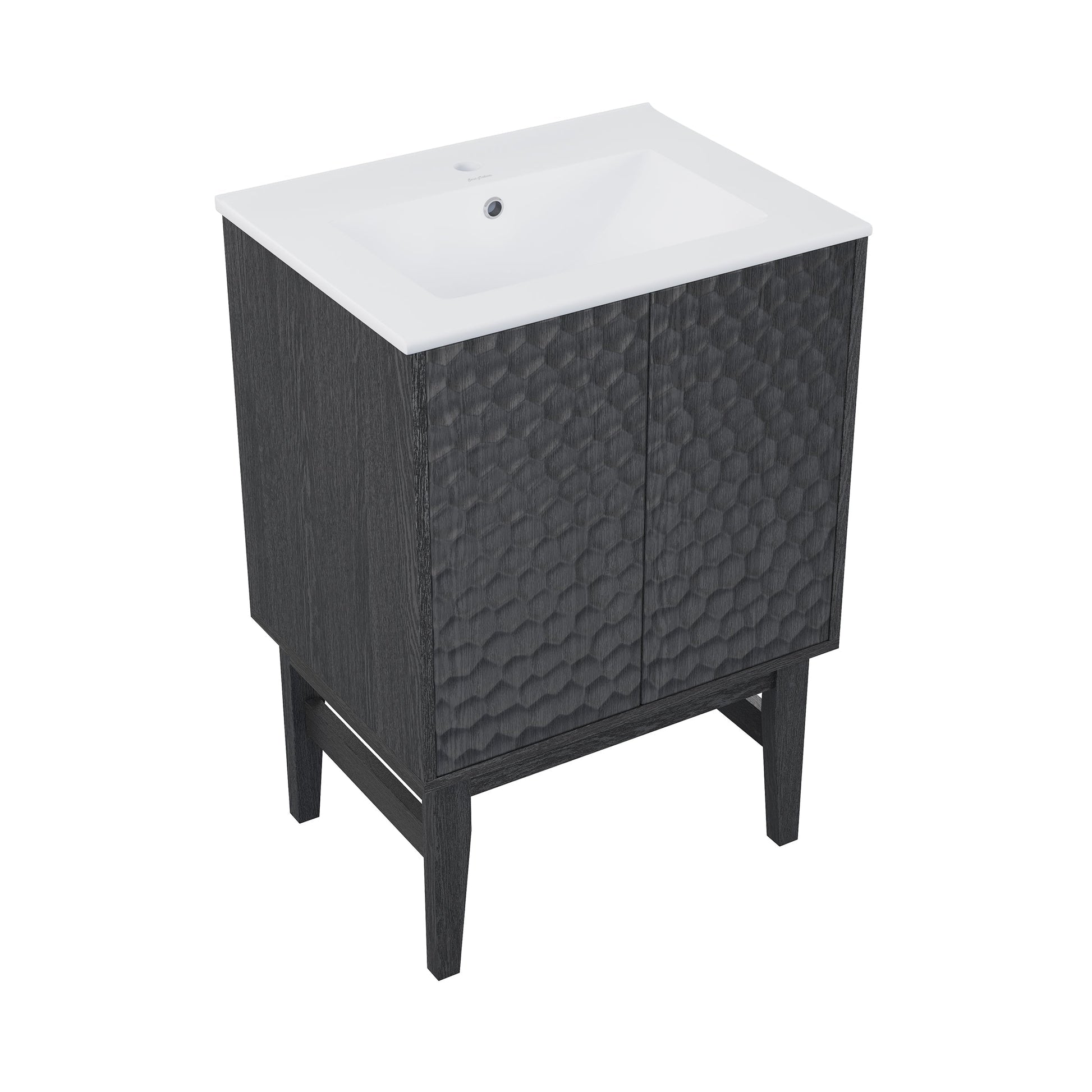 Black Oak / White / 1-Hole