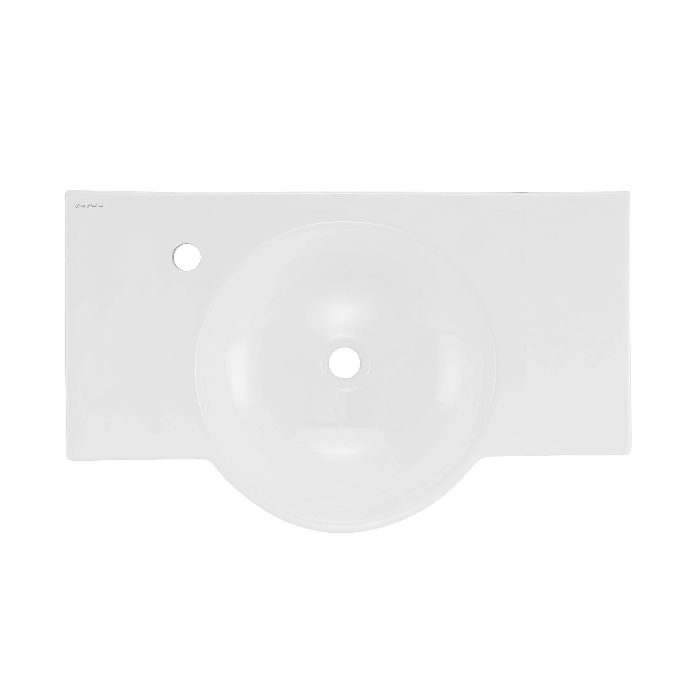 Glossy White / 1-Hole / Left