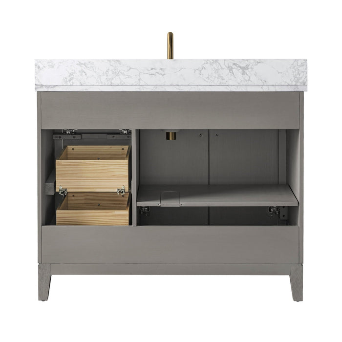 Linear Driftwood Gray / Golden Brushed