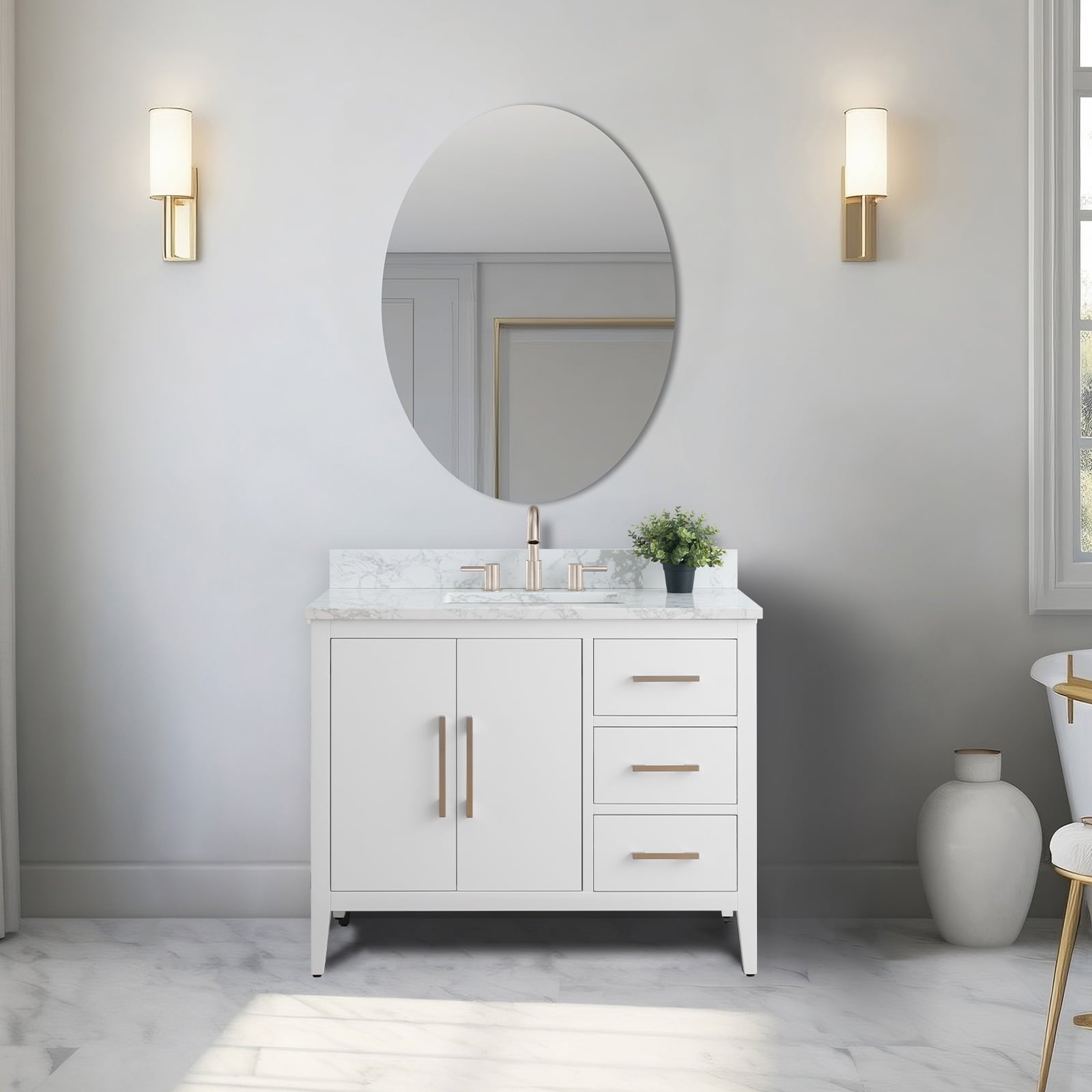White / Brushed Nickel