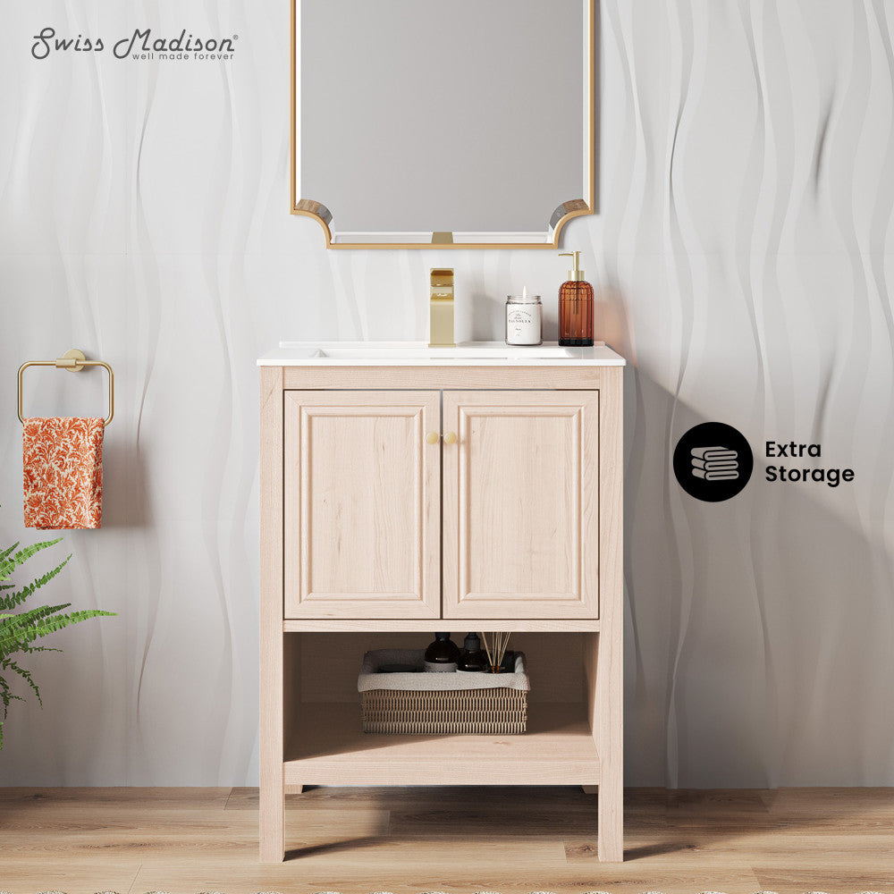 White Oak / White / 1-Hole