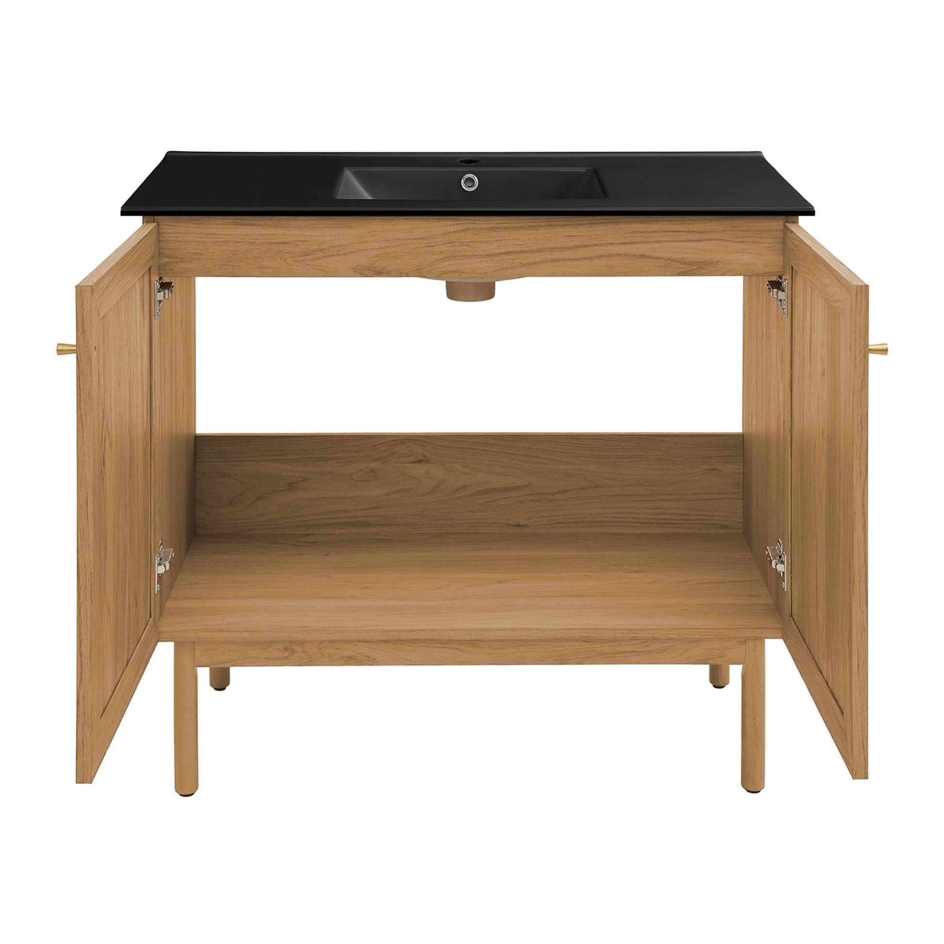 Golden Oak / Black / 1-Hole
