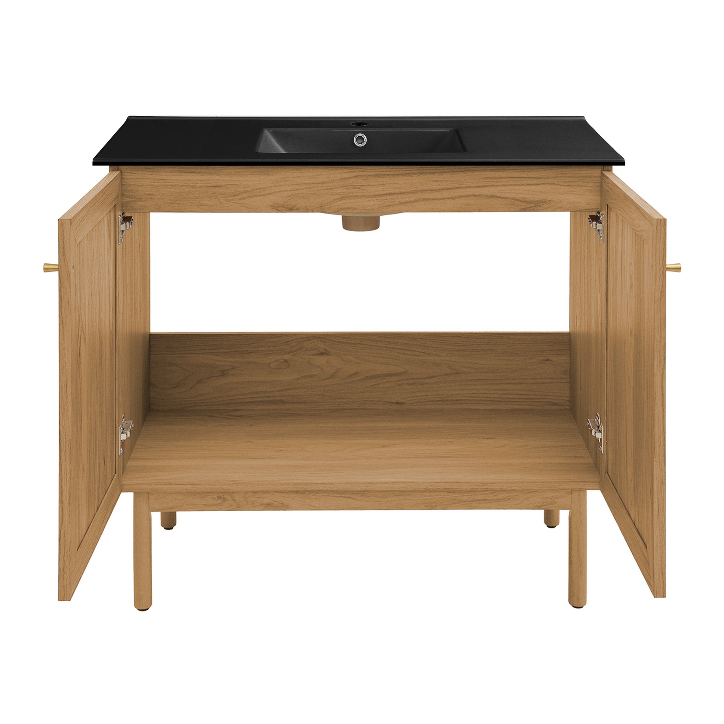 Golden Oak / Black / 1-Hole