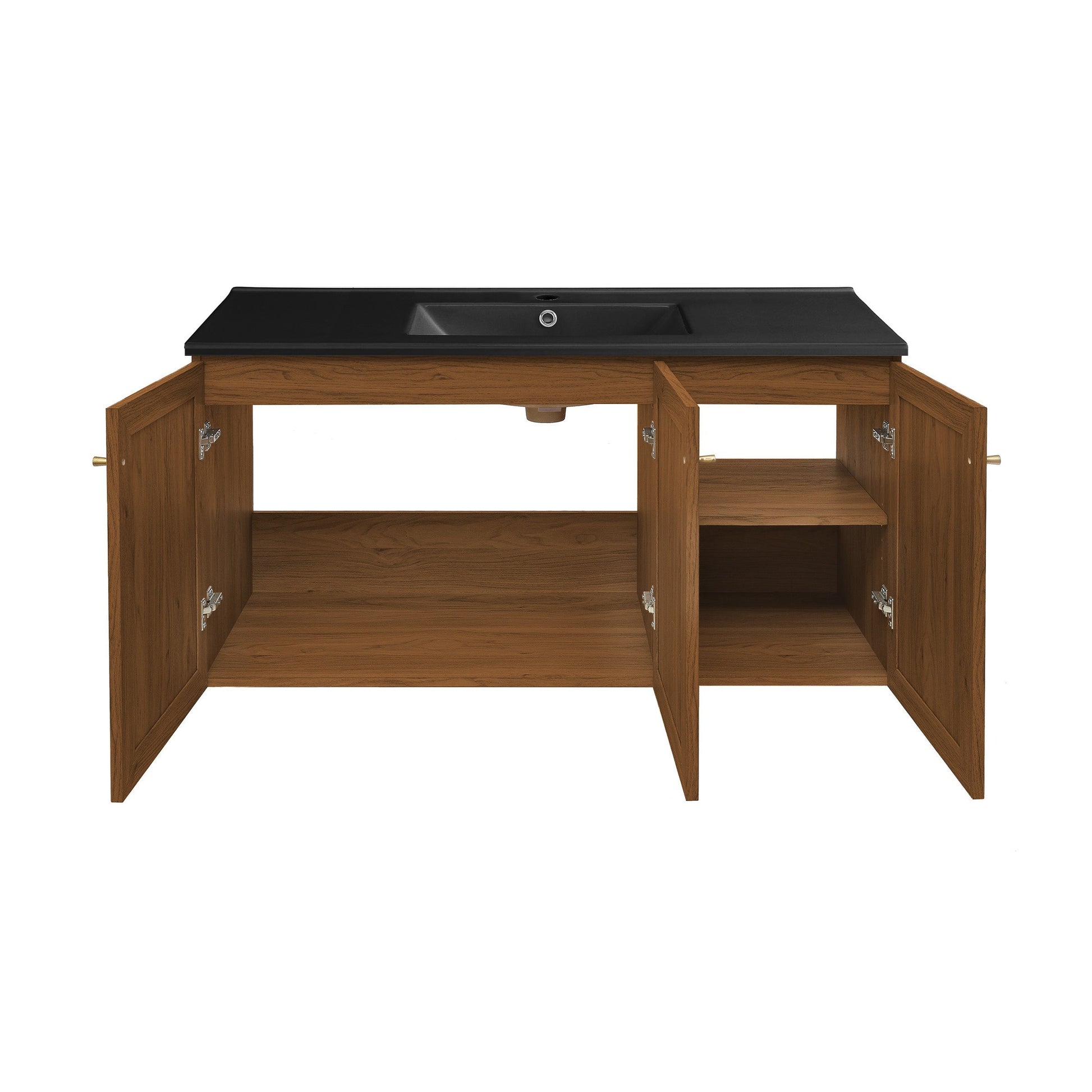 Brown Oak / Black / 1-Hole