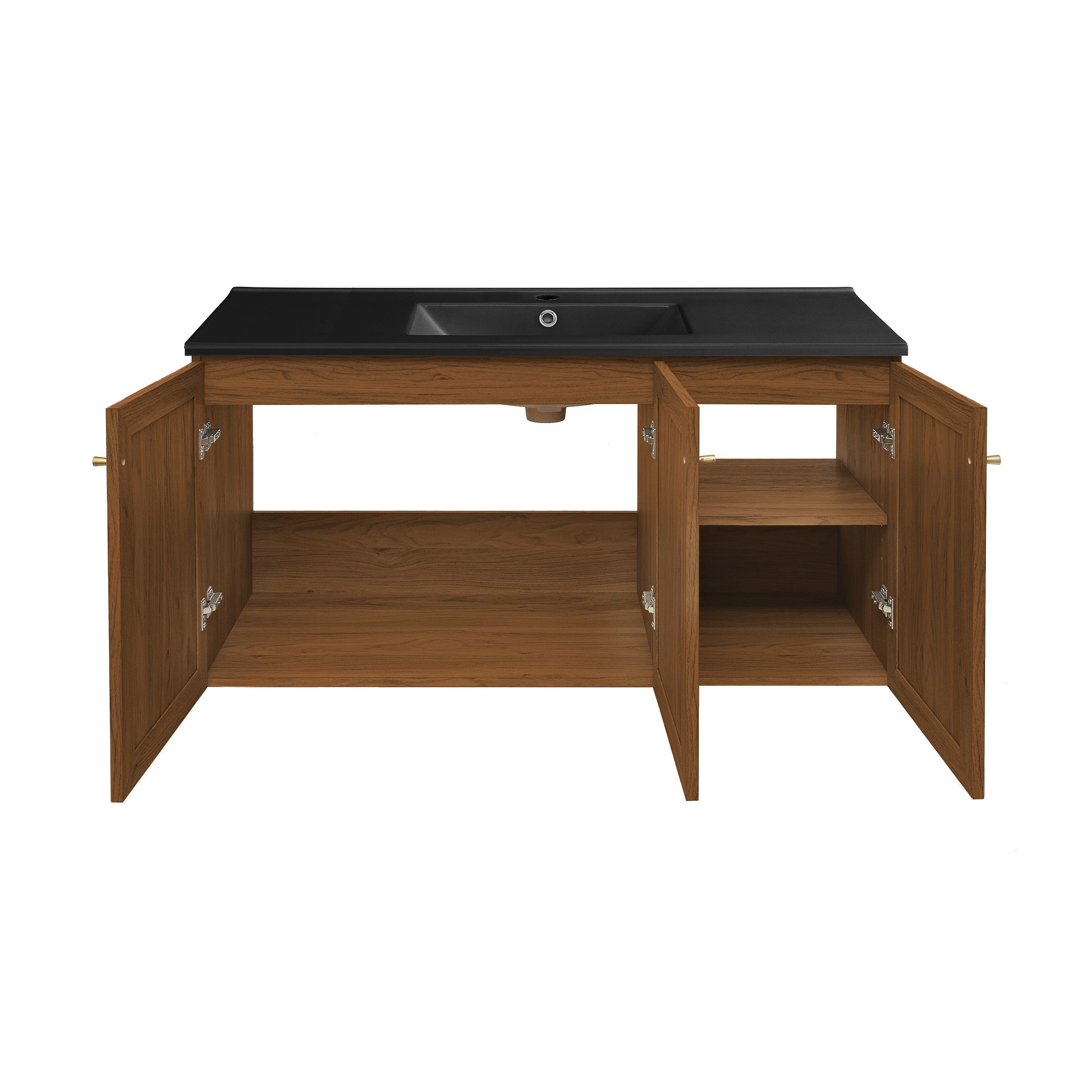 Brown Oak / Black / 1-Hole