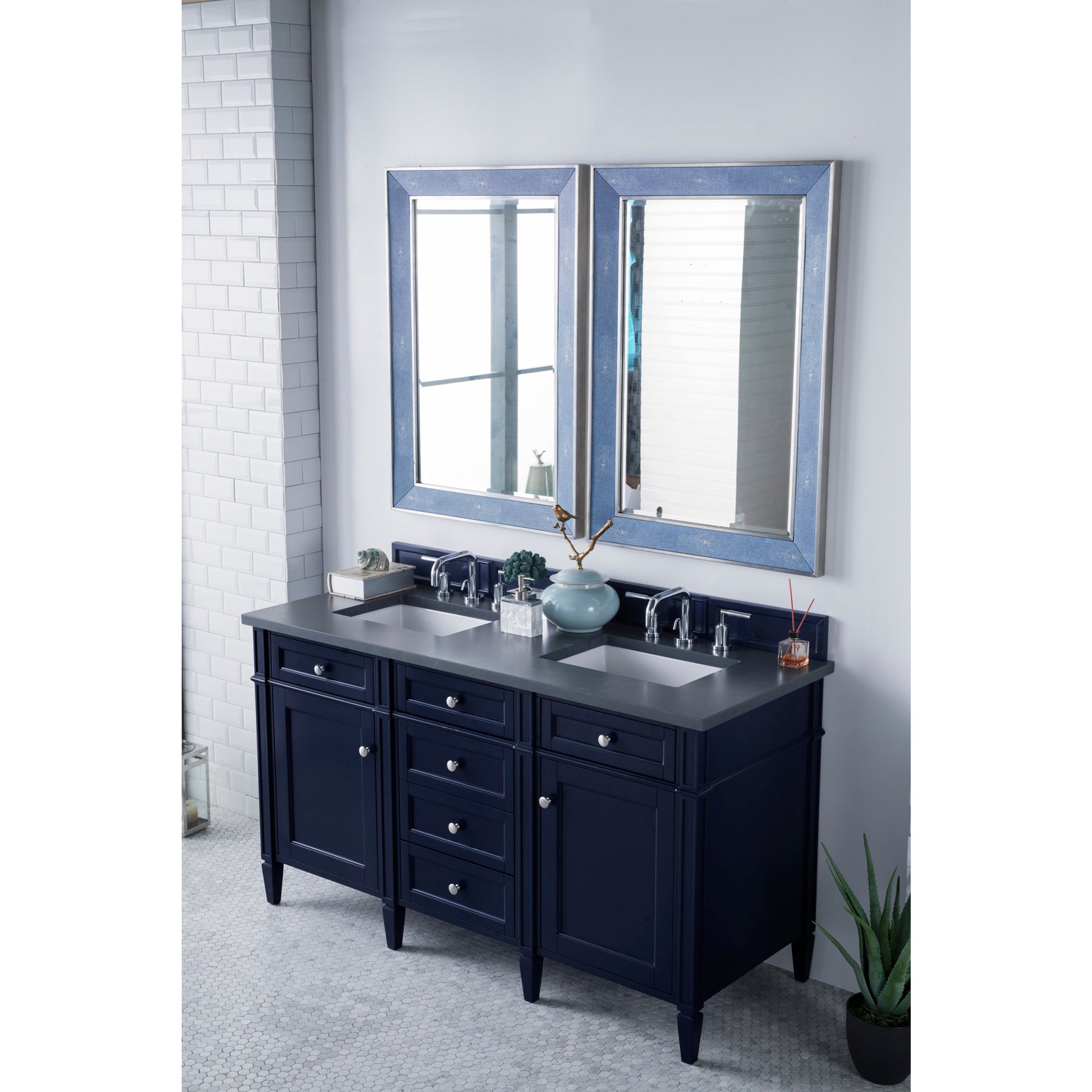 Victory Blue / Charcoal Soapstone - 3 Faucet Holes