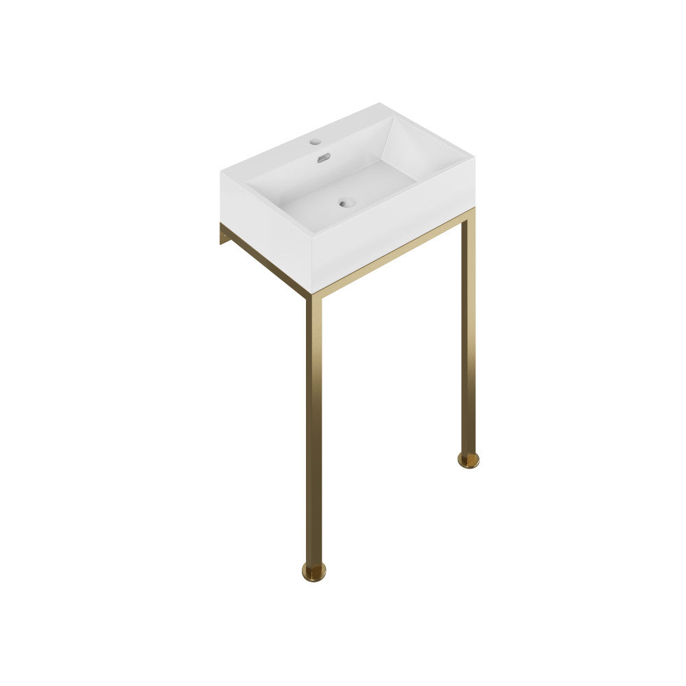 Brushed Gold / White