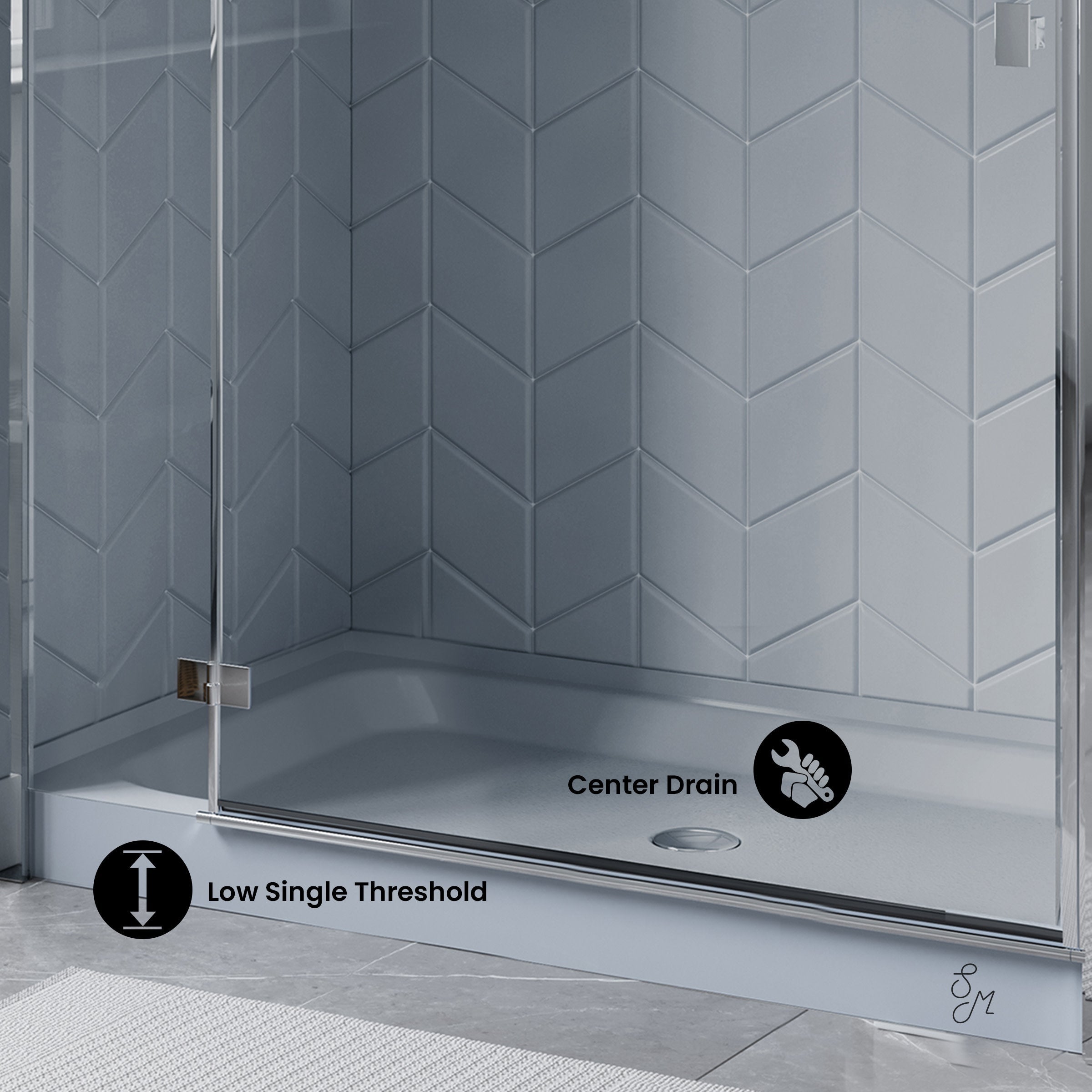 Glossy Gray / Center