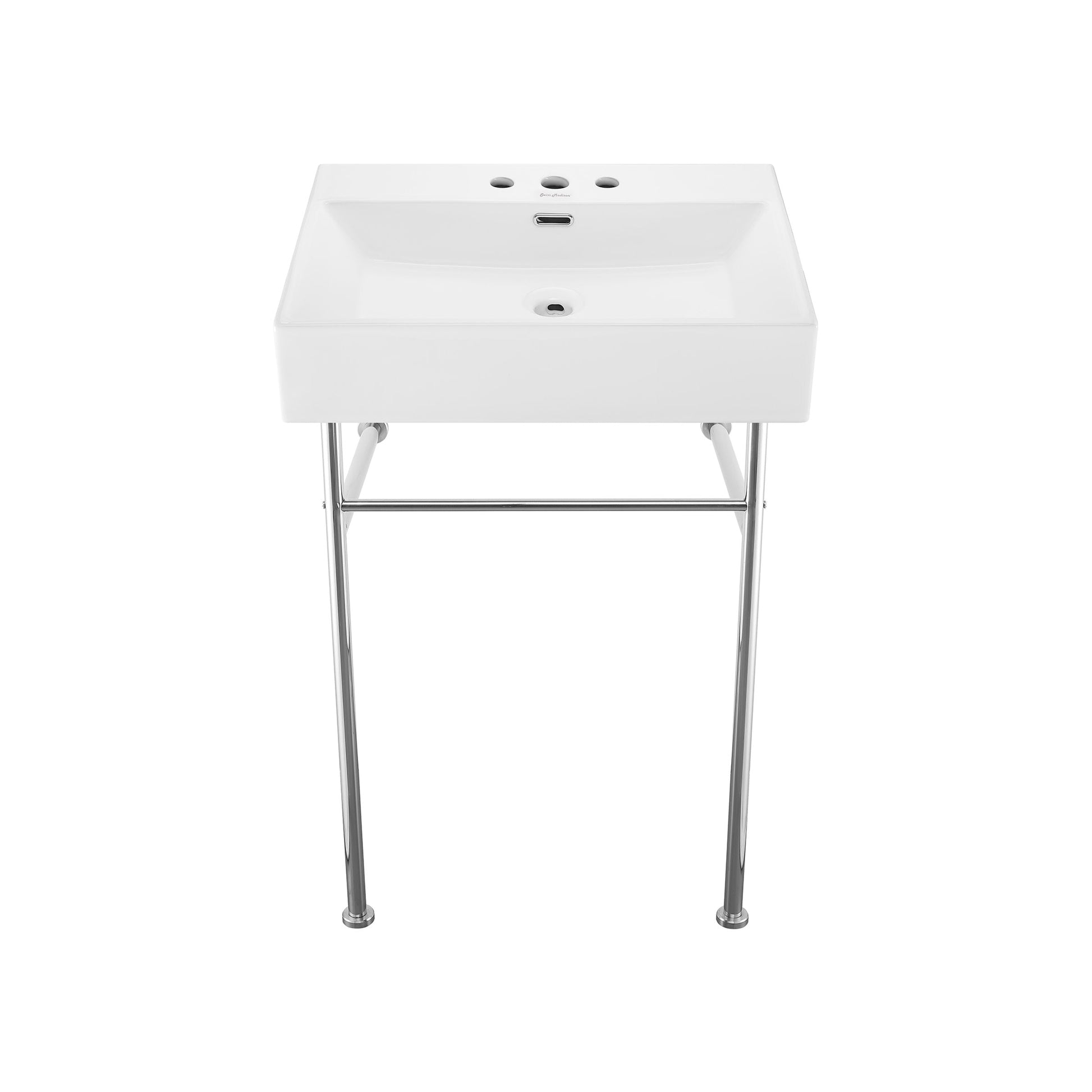 Chrome / White / 3-Hole