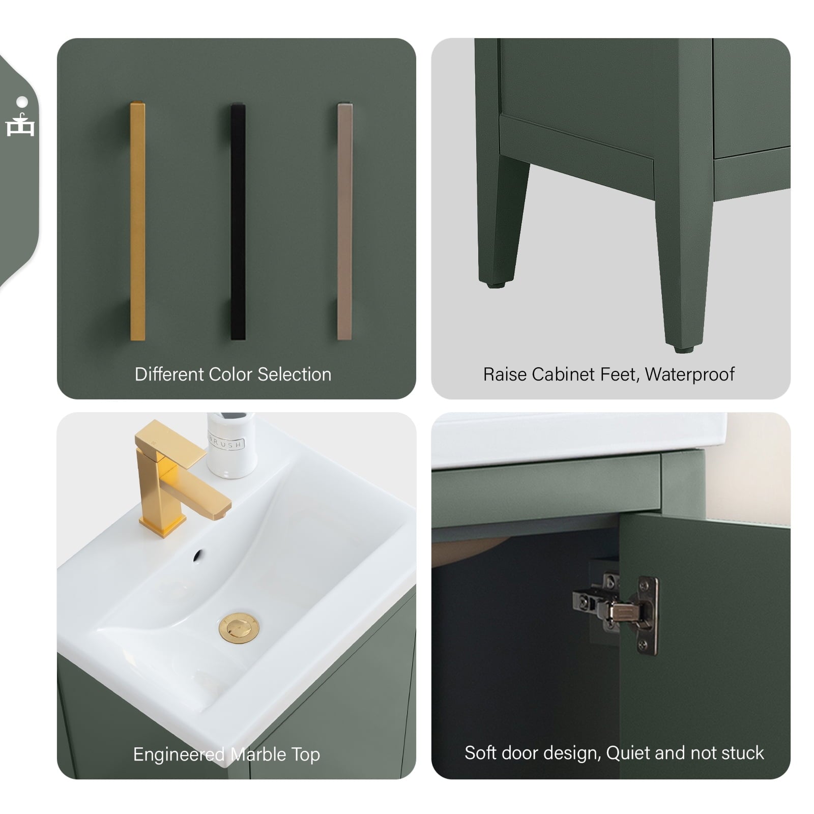 Vintage Green / Golden Brushed