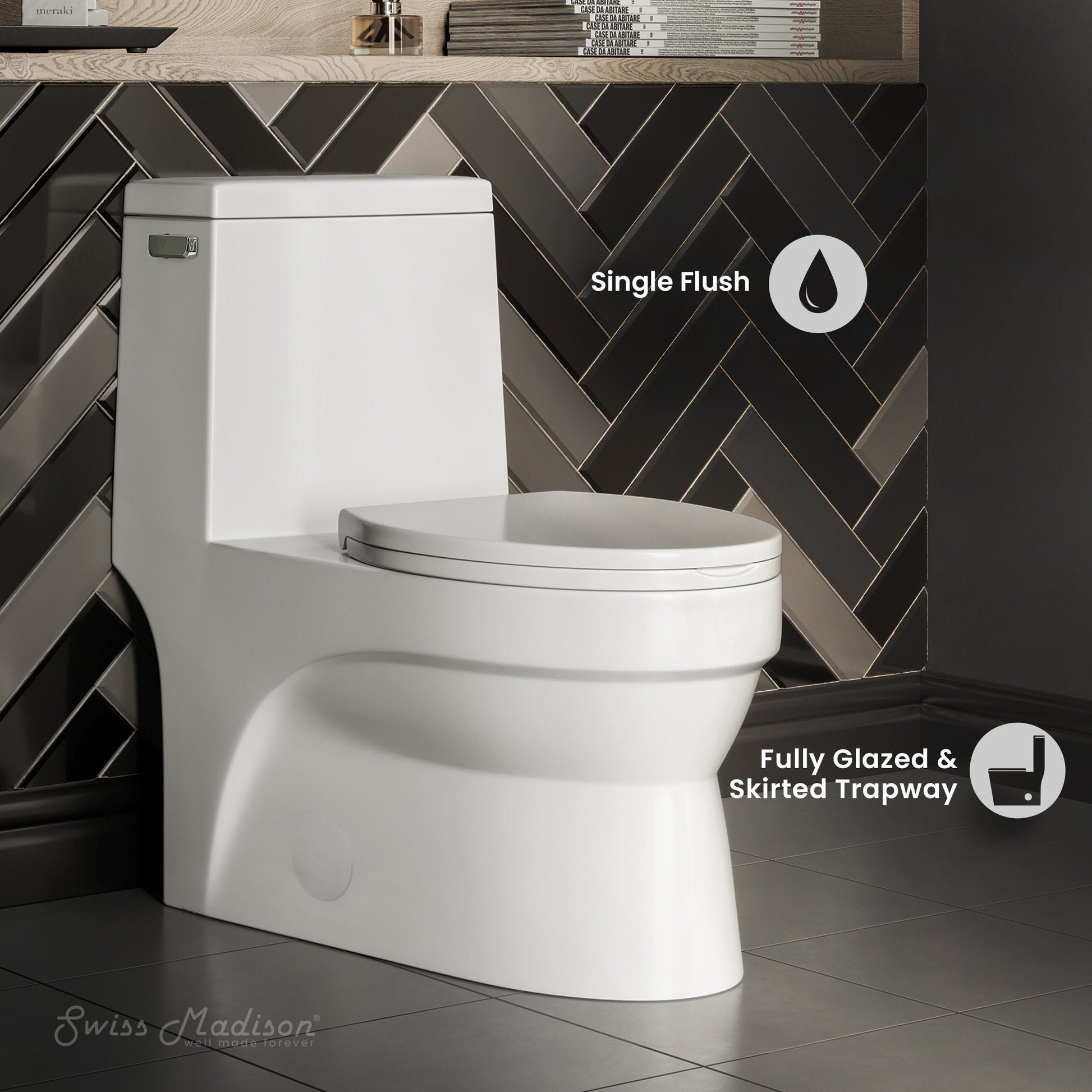 Glossy White / Single - Left