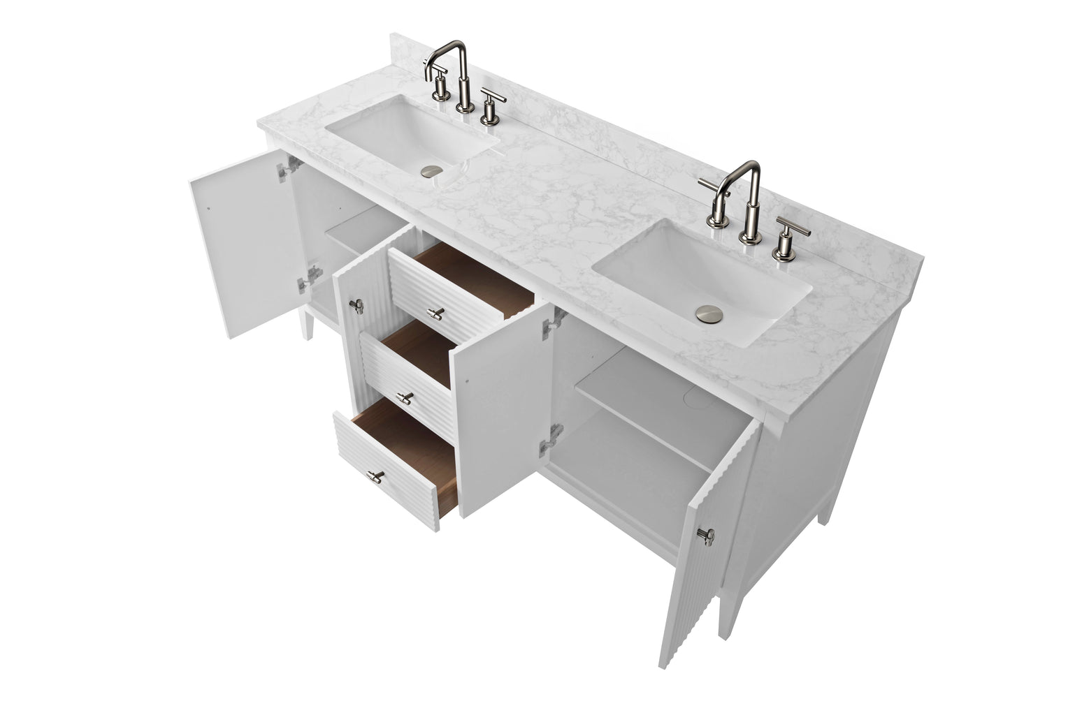 Linear White / Brushed Nickel