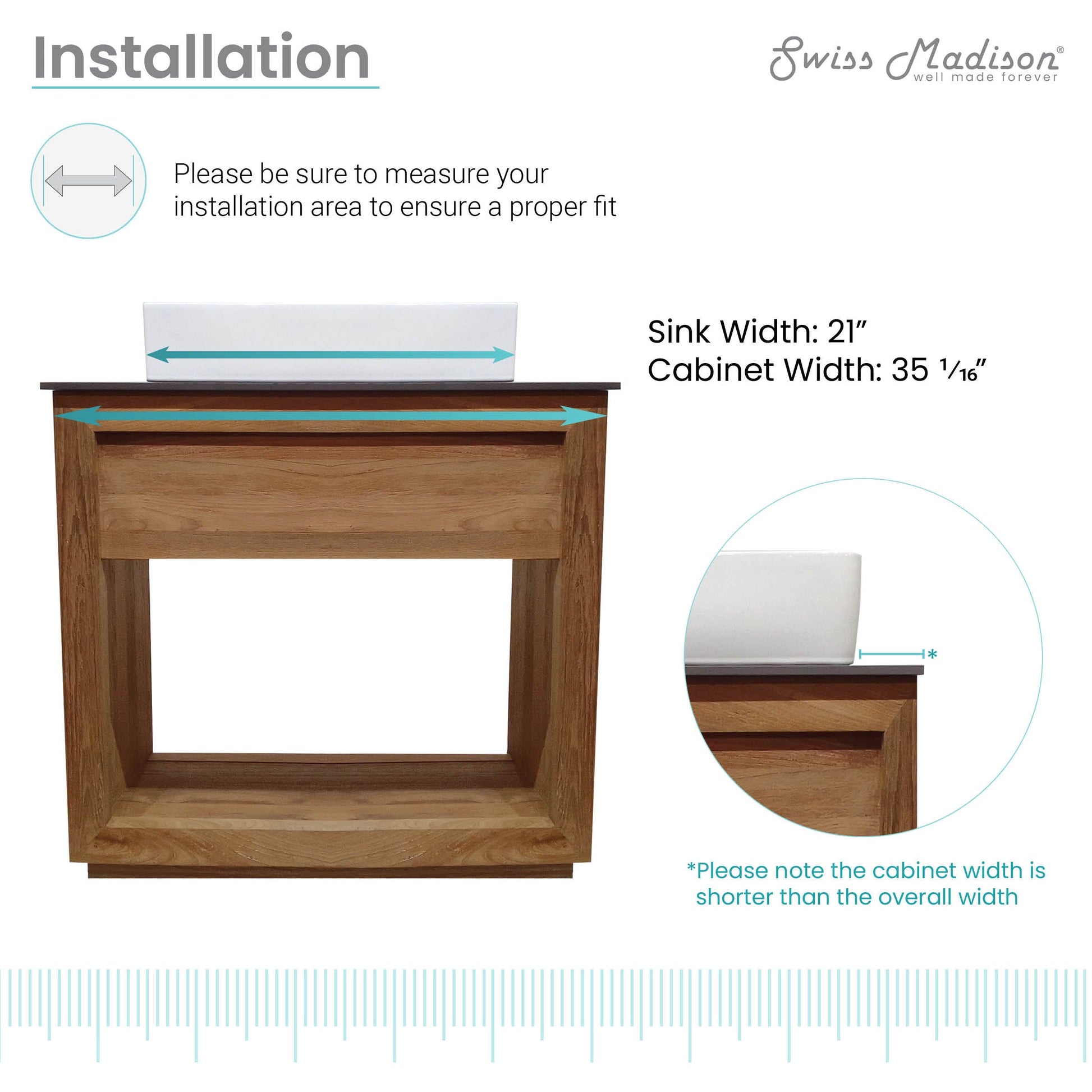 Brown Oak / White / 1-Hole