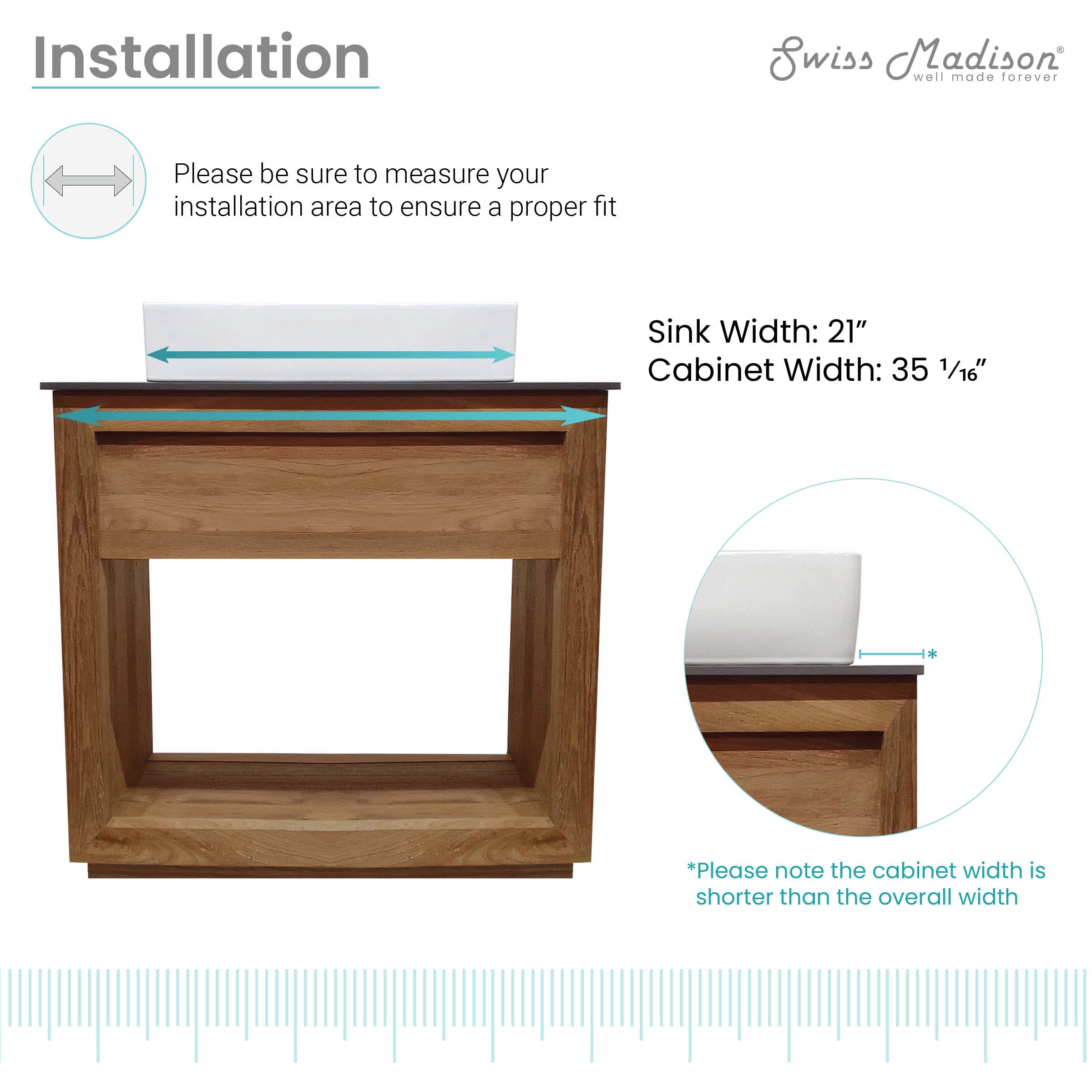 Brown Oak / White / 1-Hole