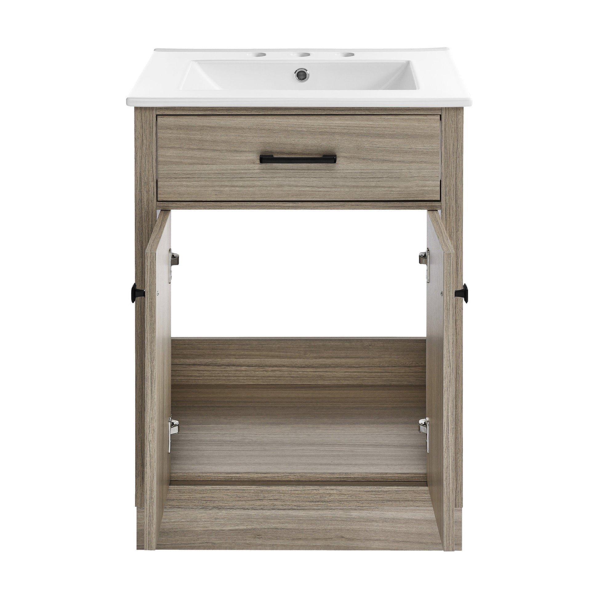 Weathered Oak / White / 3-Hole
