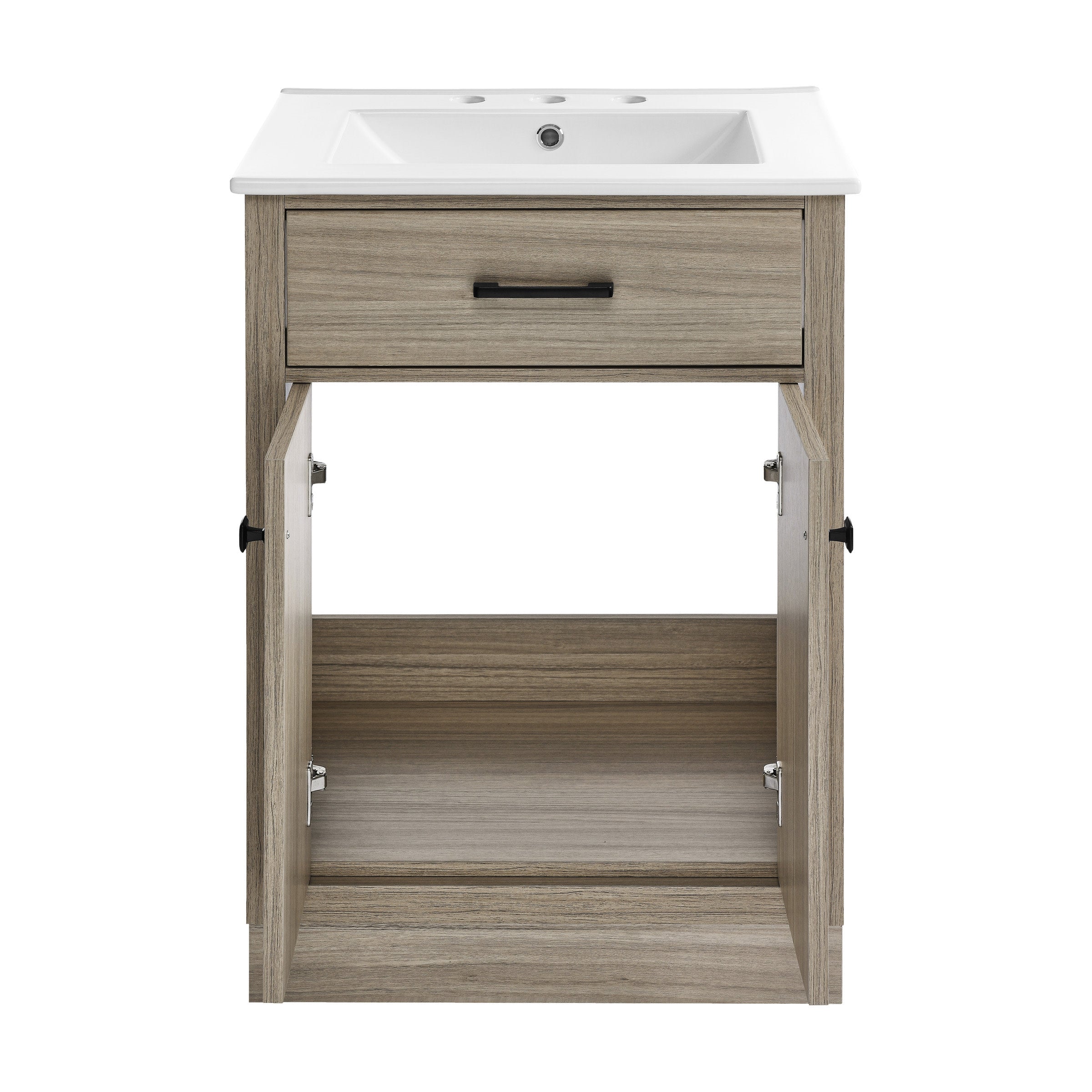 Weathered Oak / White / 3-Hole